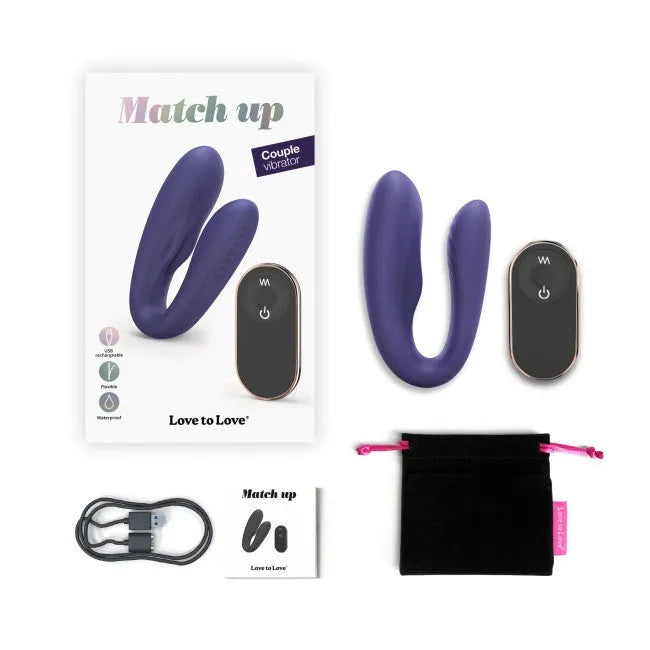 jouet couple télécommandé étanche double pénétration vibrations silicone flexible ergonomique silencieux rechargeable magnétique autonomie compact discret indigo taille unique