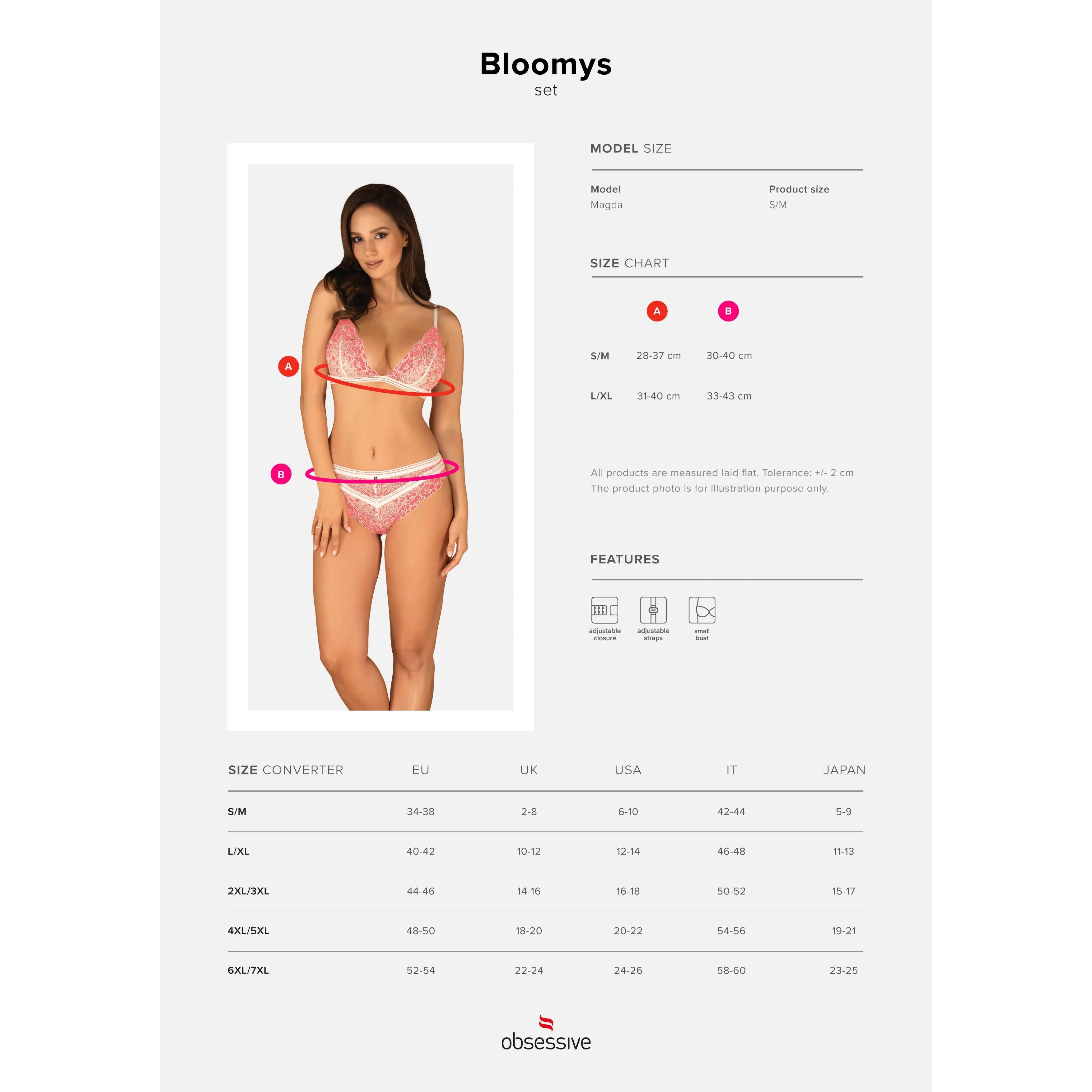 Ensemble lingerie dentelle rose à motif fleuri, soutien-gorge triangulaire et culotte, bretelles réglables, style féminin.