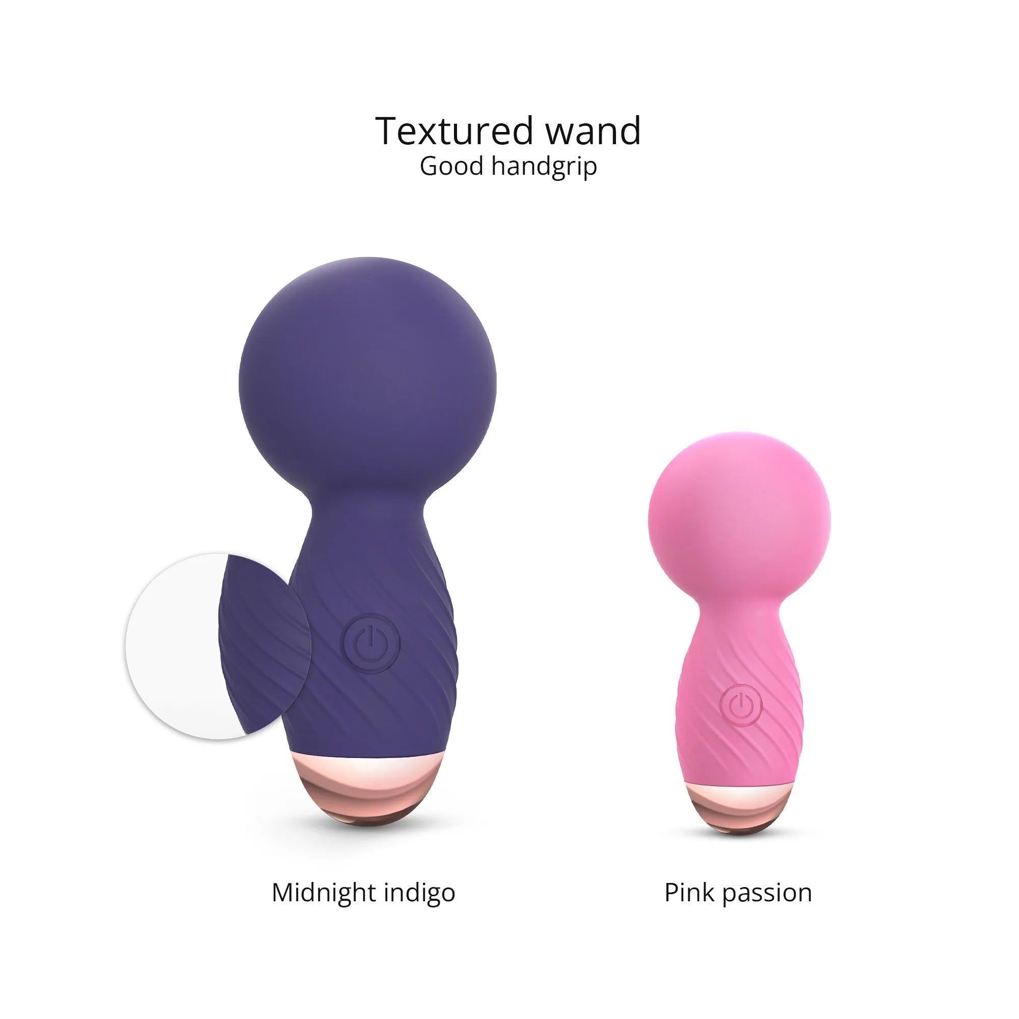 Masseur puissant mini compact portable silencieux discret flexible cou articulé tête moelleuse silicone haute qualité bleu nuit indigo