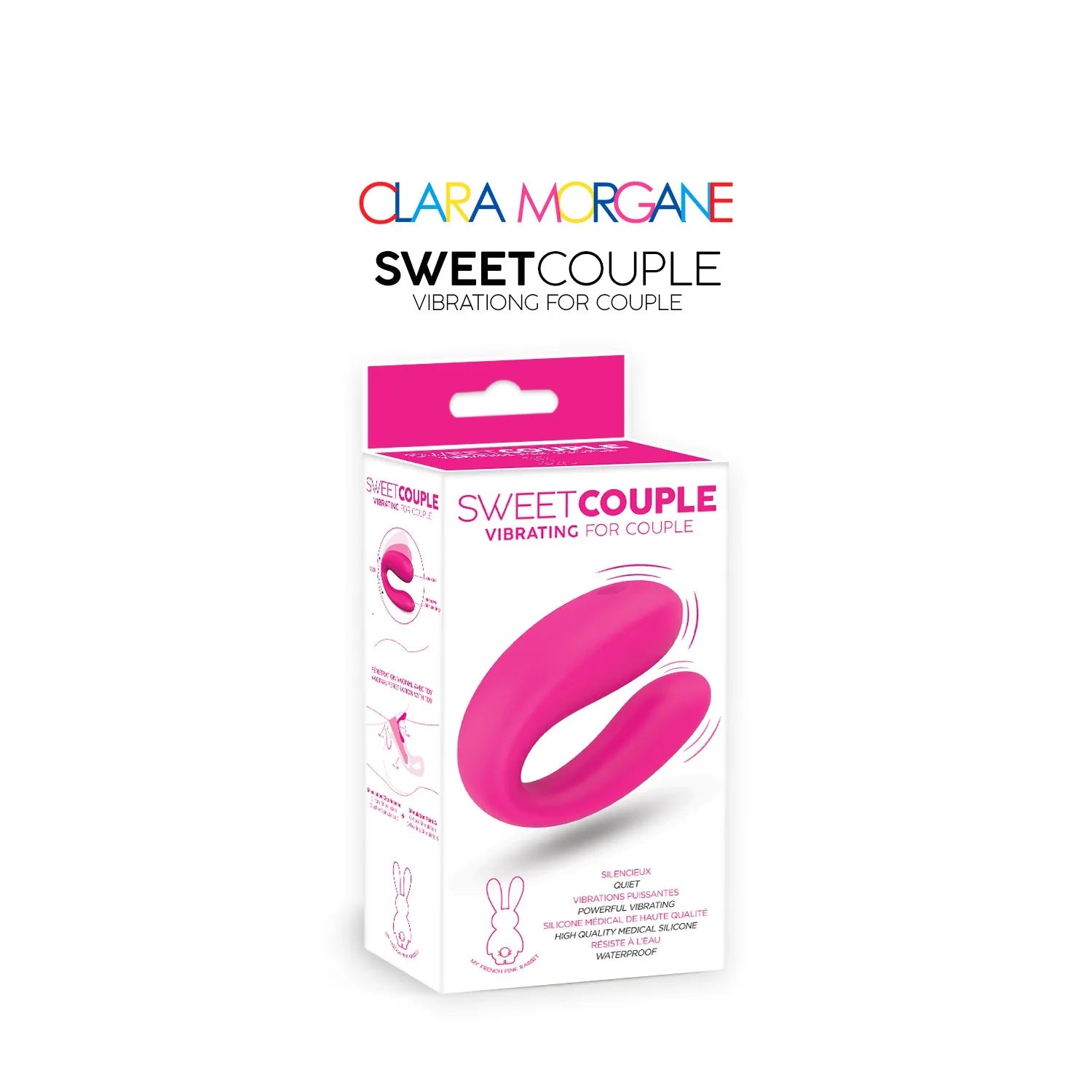 Vibromasseur pour couple doux et silencieux stimulation clitoridienne G-spot multi-vitesses silicone médical rose