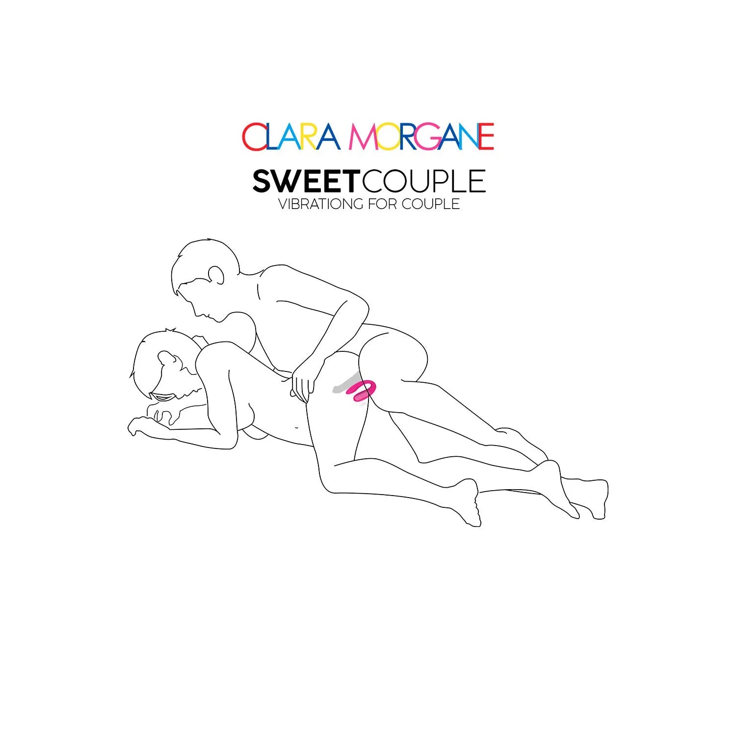 Vibromasseur pour couple en silicone médical, rose, design U, vibrations puissantes, silencieux, étanche, compact, idéal pour les moments intimes, Clara Morgane