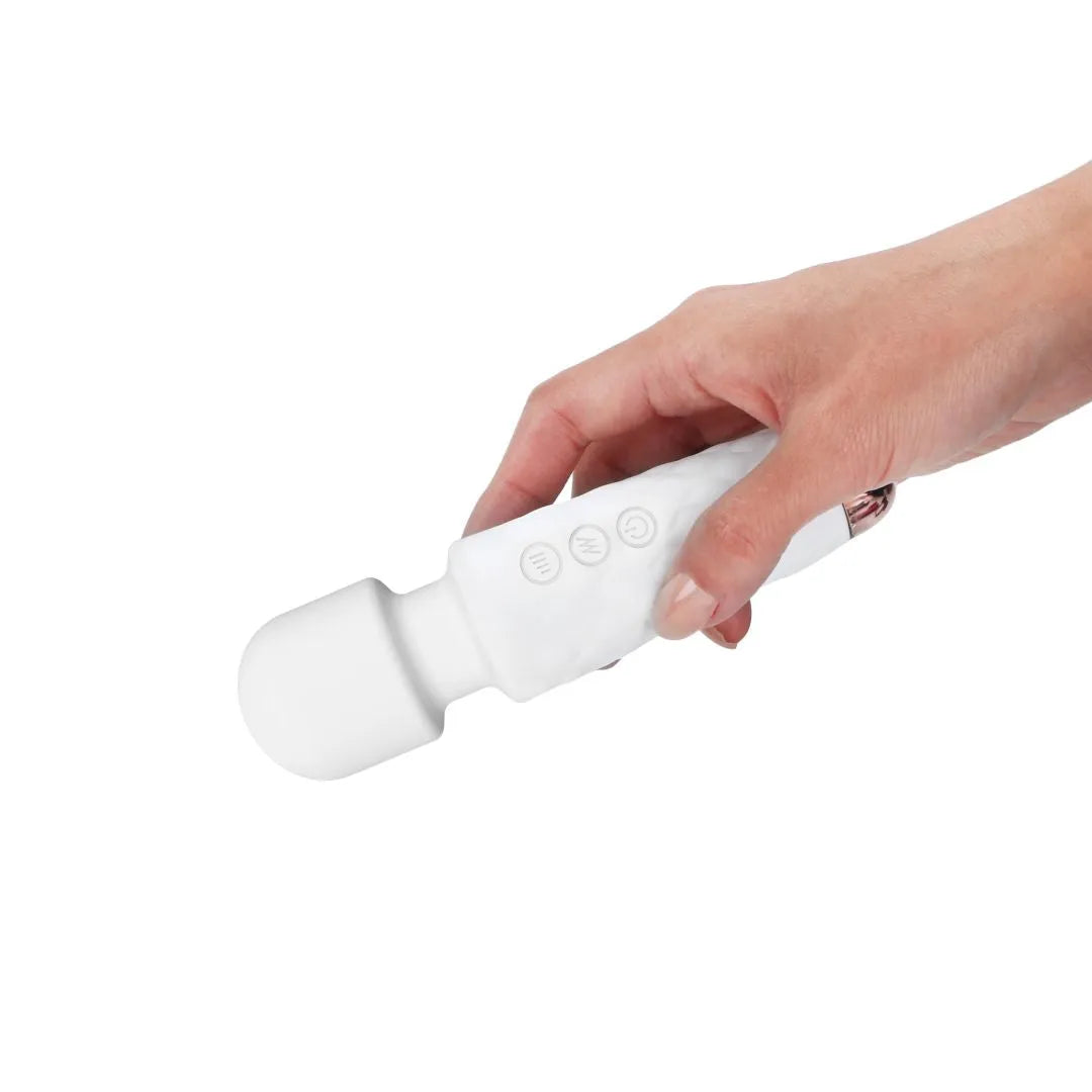 mini vibromasseur compact portable silencieux puissant rechargeable silicone souple flexible quinze centimètres vingt modes stimulation vaginale clitoridienne blanc or rose