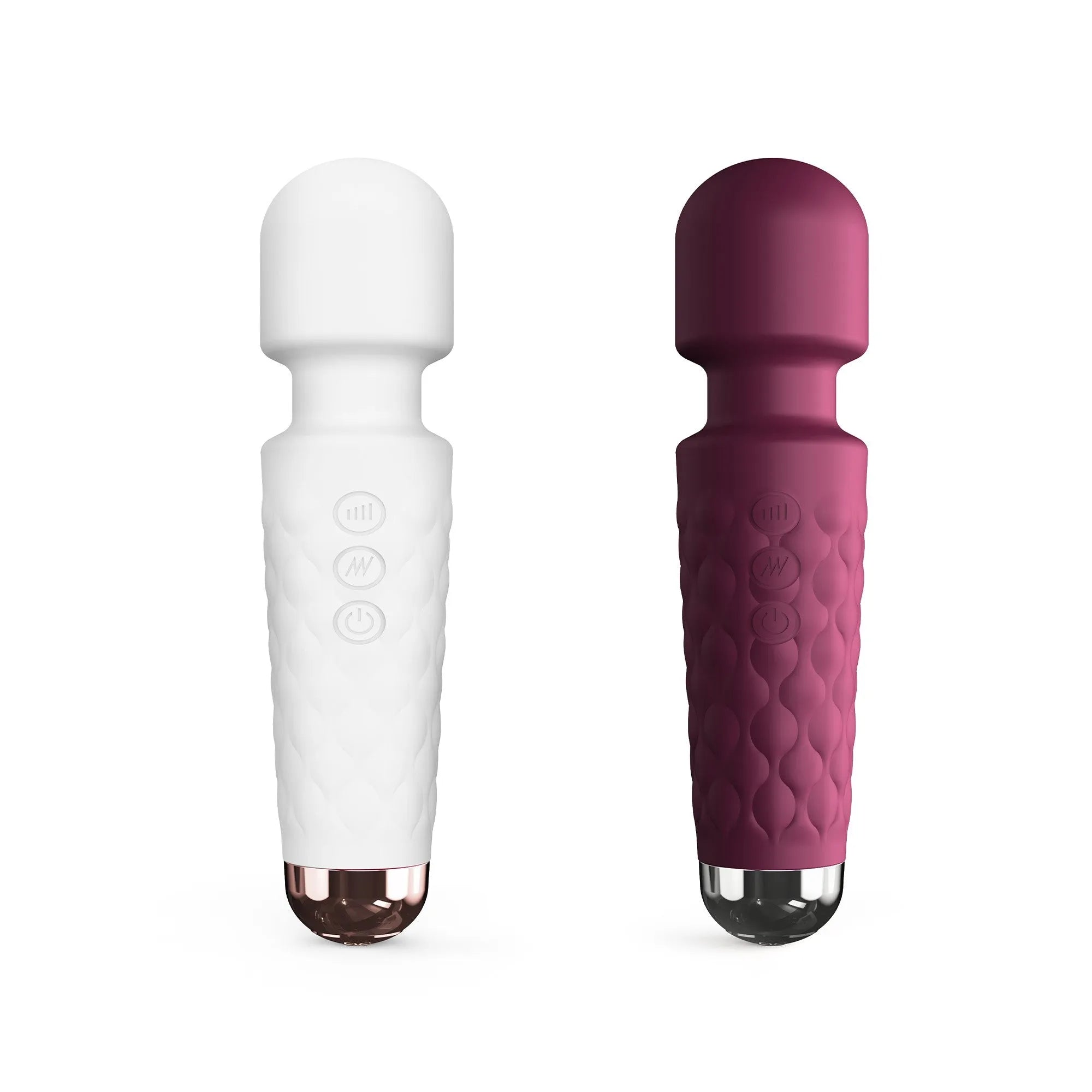 mini vibromasseur compact portable silencieux puissant rechargeable silicone souple flexible quinze centimètres vingt modes stimulation vaginale clitoridienne blanc or rose