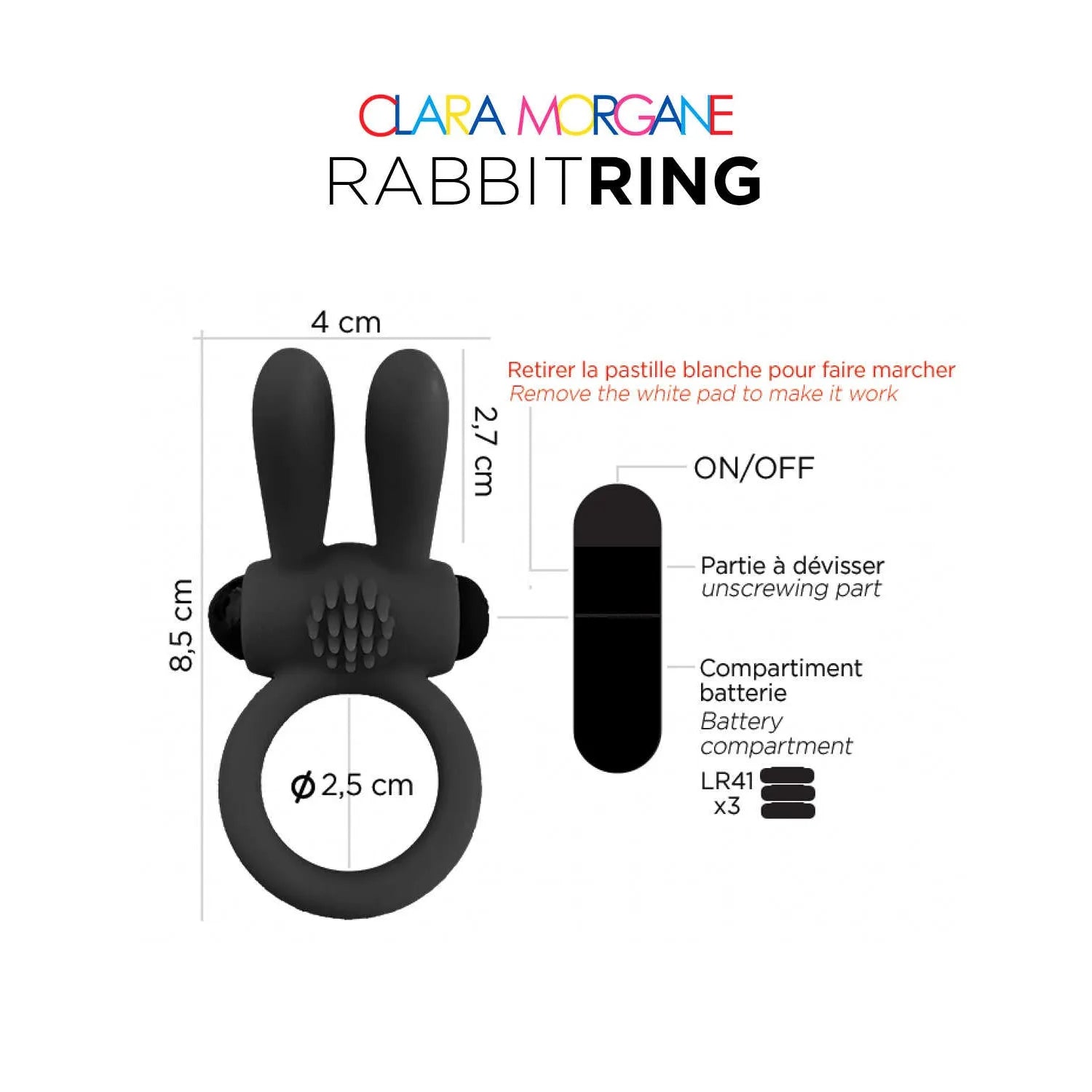Anneau vibrant silicone noir étanche, forme ovale, détails texturés, idéal pour couples, stimulation intense.