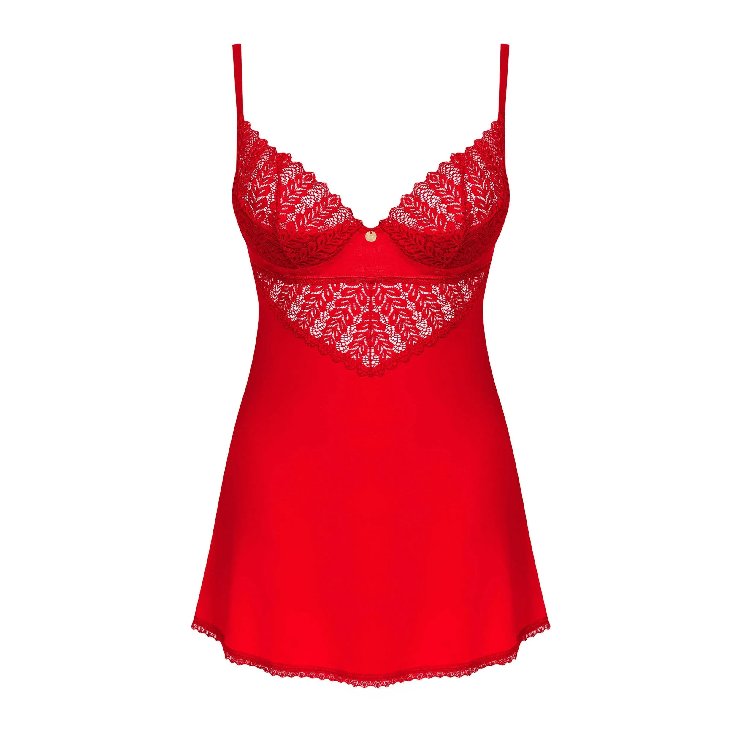 nuisette rouge dentelle empiècements bonnets rembourrés armatures maintien bretelles réglables fermeture multipositions tissu élastique polyamide élasthanne glamour confortable