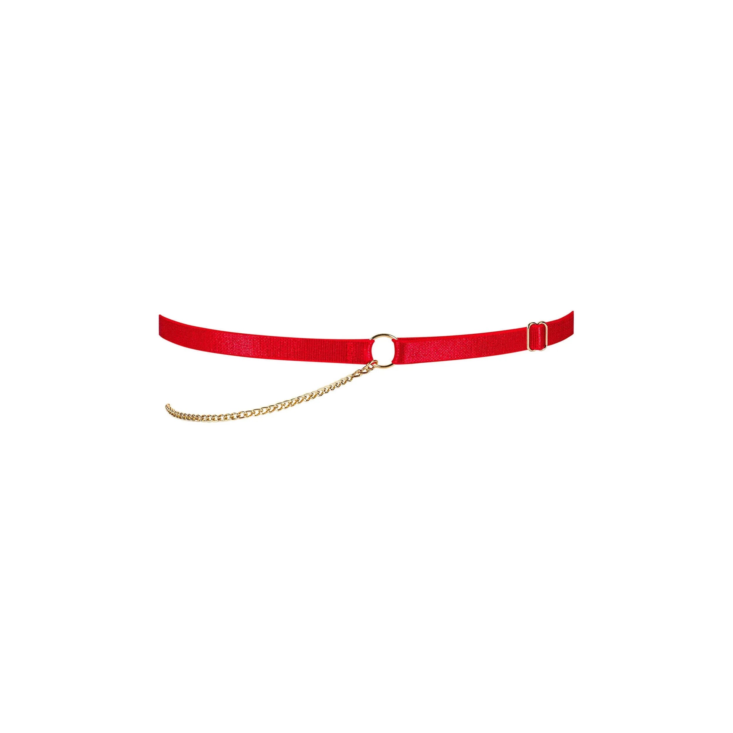 jarretière rouge sexy chaîne fine élégance irrésistible ajustement parfait bande élastique confort durabilité silhouette sublimée soirée romantique intime séduction glamour