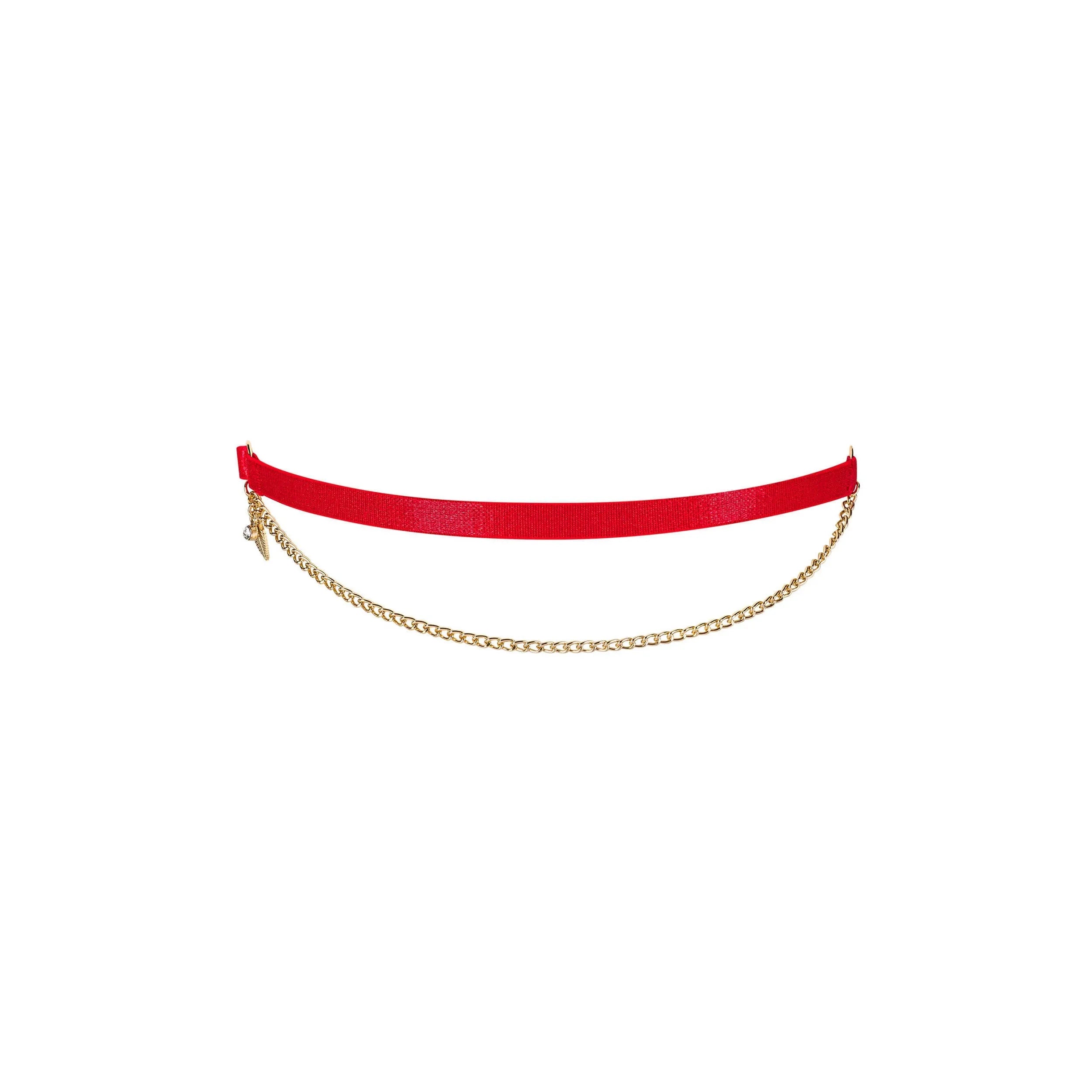 jarretière rouge sexy chaîne fine élégance irrésistible ajustement parfait bande élastique confort durabilité silhouette sublimée soirée romantique intime séduction glamour