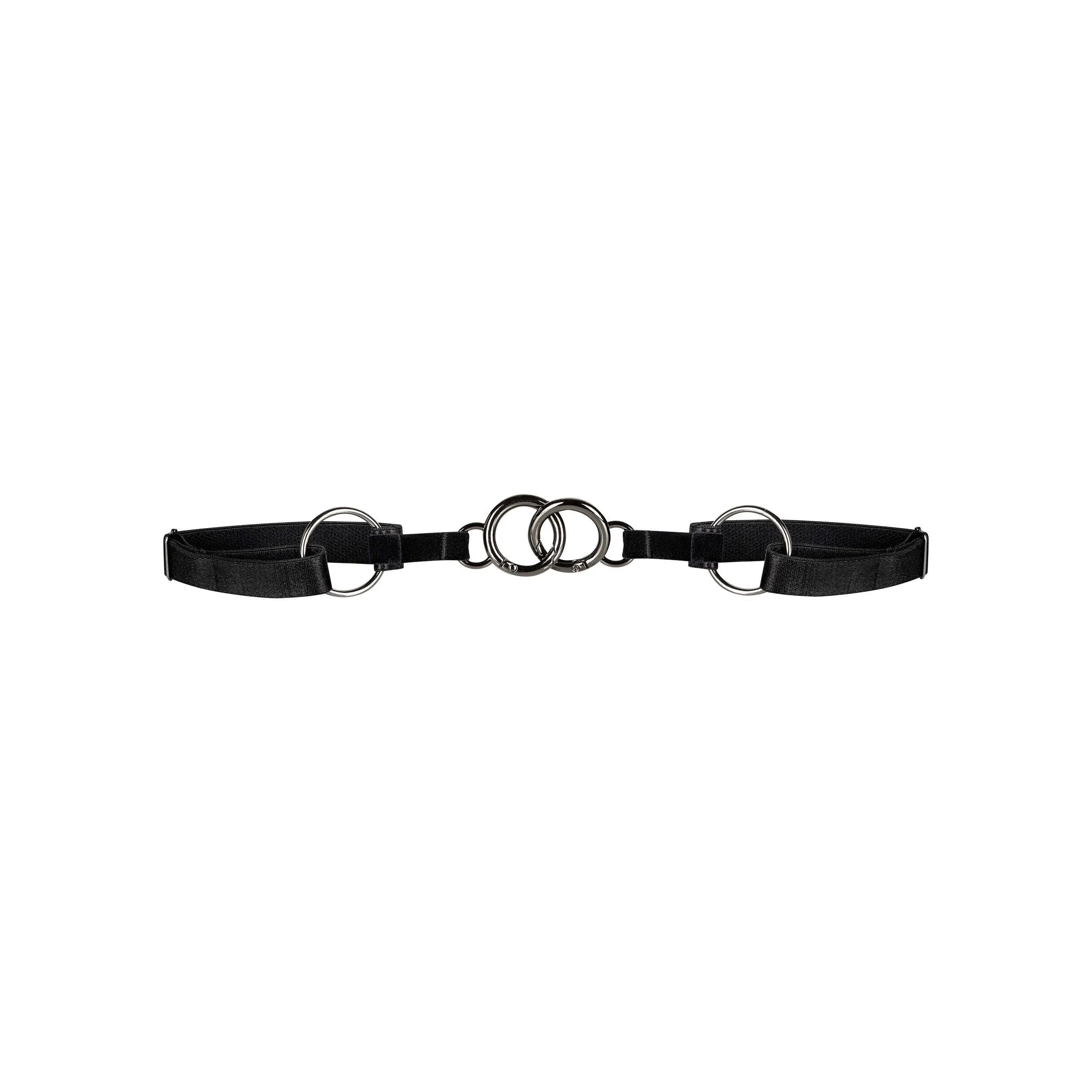 menottes noires ajustables velours chaîne métal sexy épicée confortables douces robustes réglables taille unique glamour sensuelle élégantes