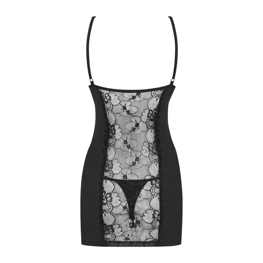 nuisette dentelle noire sexy glamour sensuelle élégante raffinée ajustée extensible confortable luxueuse séduisante érotique fine transparente délicate