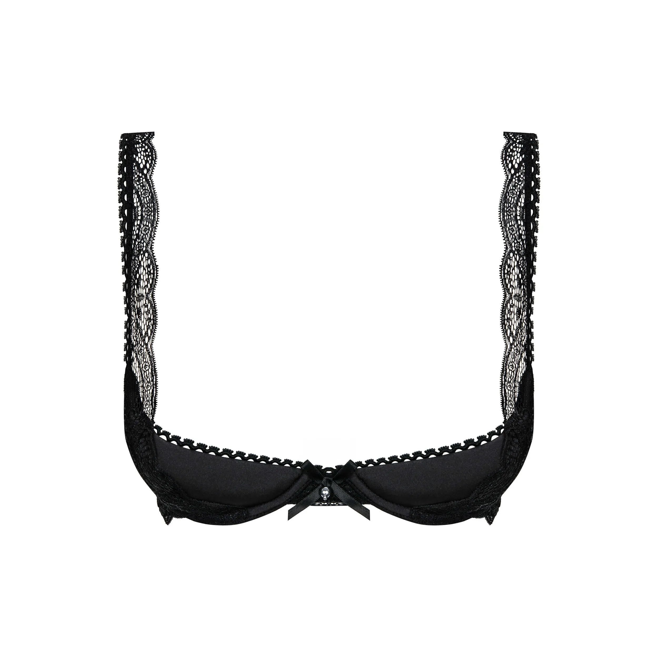 Soutien-gorge seins nus dentelle noir push-up réglable Obsessive
