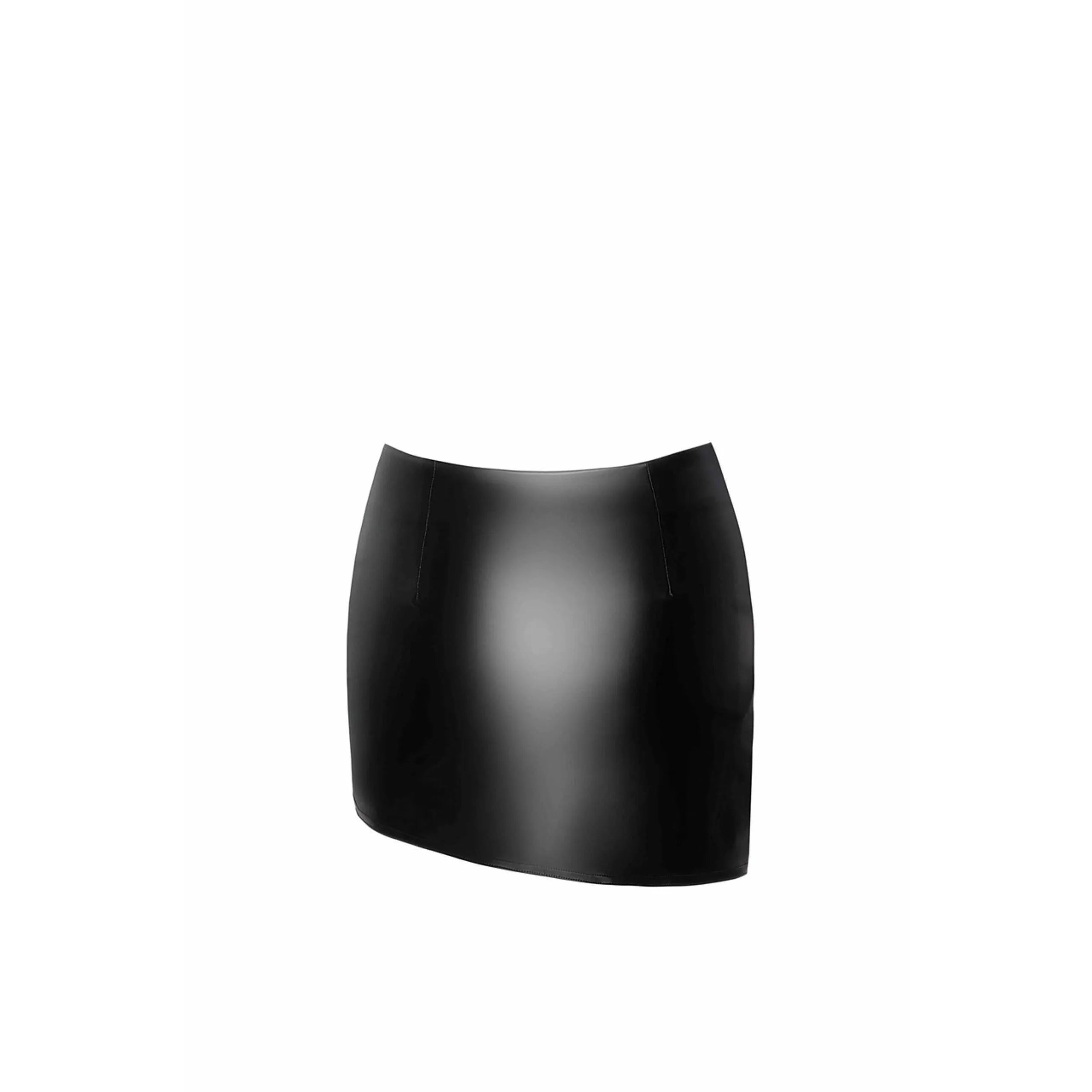 mini jupe asymétrique élastique haute couture glamour sexy moulante brillante noire extensible six tailles soirée élégante silhouette