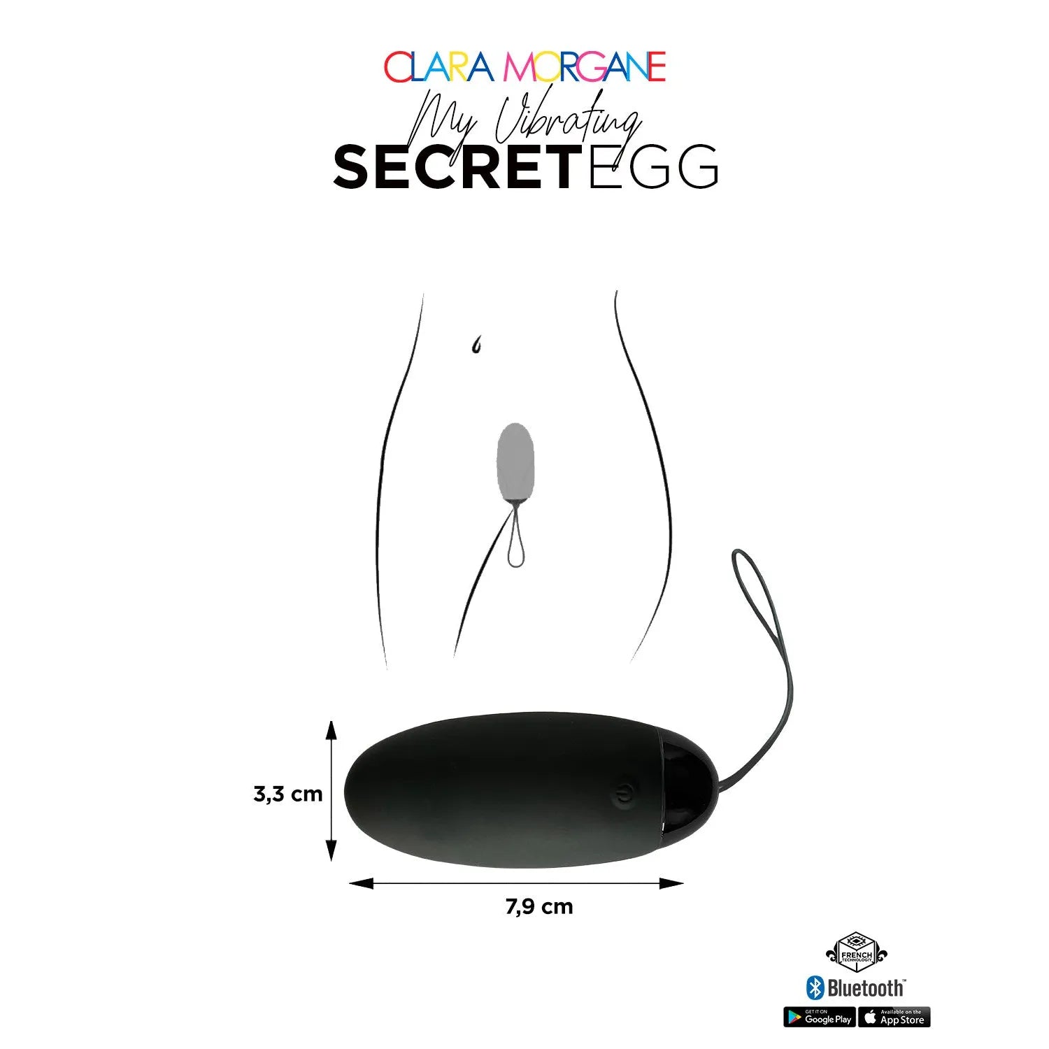 Oeuf vibrant secret noir sextoy silicone rechargeable stimulation intime discrétion femme couple sextoy élégant Bluetooth télécommande