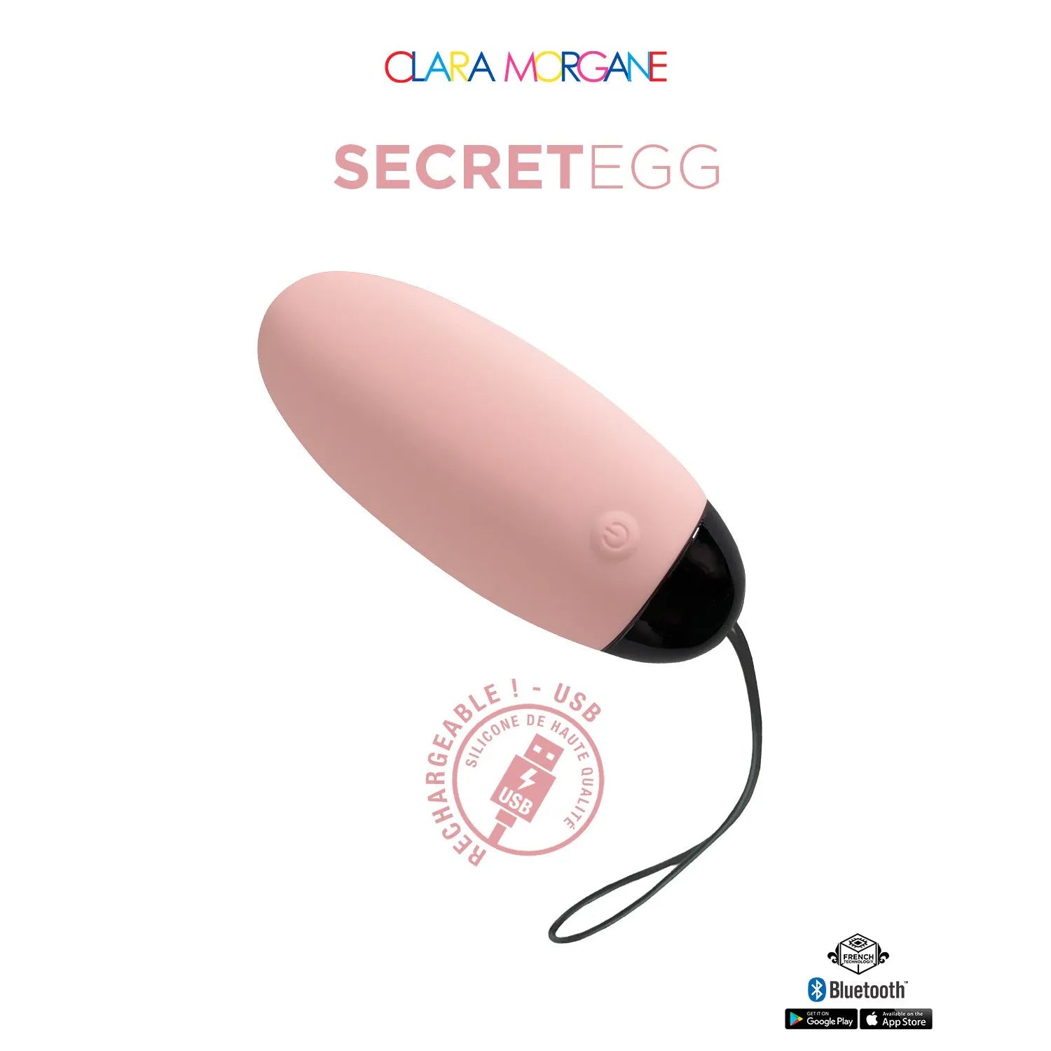 Oeuf vibrant rose à distance contrôle Bluetooth discret sextoy silicone ABS