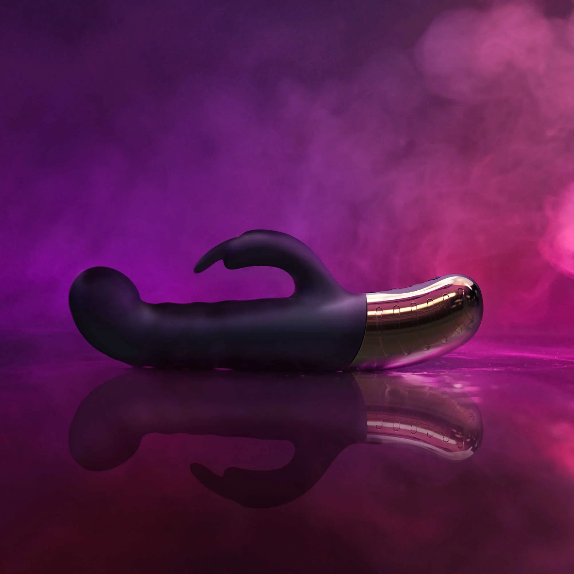 Vibromasseur G-Stormer Dorcel noir en silicone doux, design ergonomique, stimulation point G et clitoridienne, 7 vitesses.