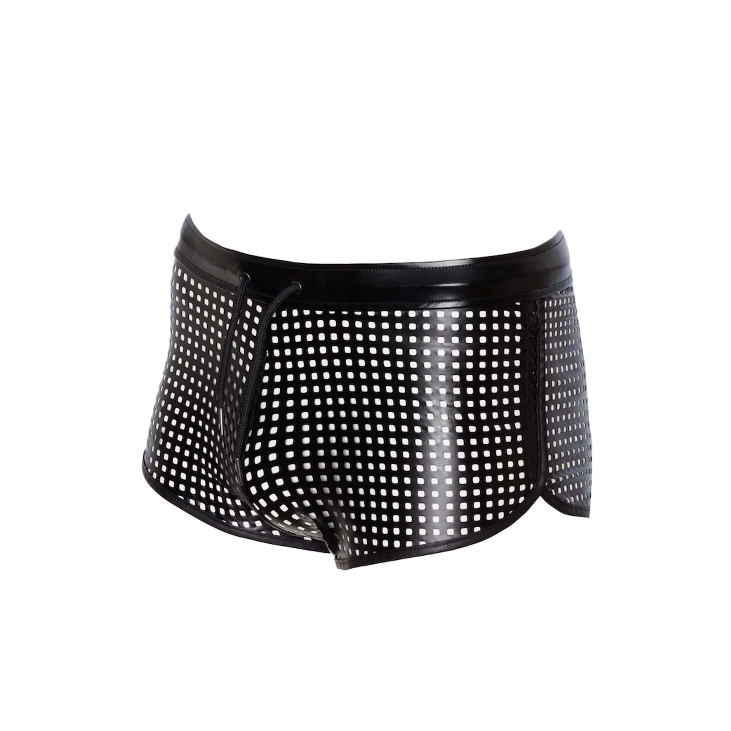 Short Mayhem homme wetlook perforé laçage avant haute qualité durable