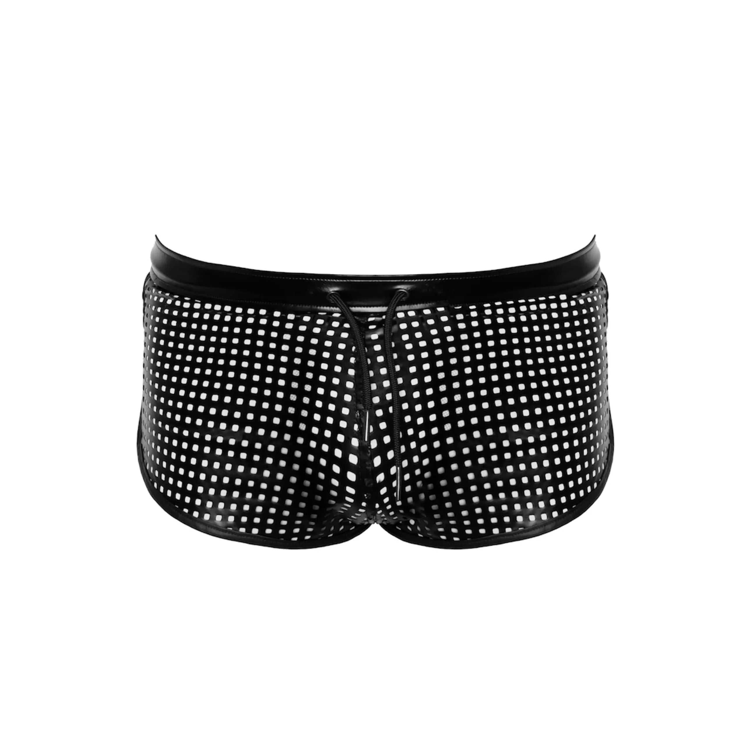 Short Mayhem homme wetlook perforé laçage avant haute qualité durable