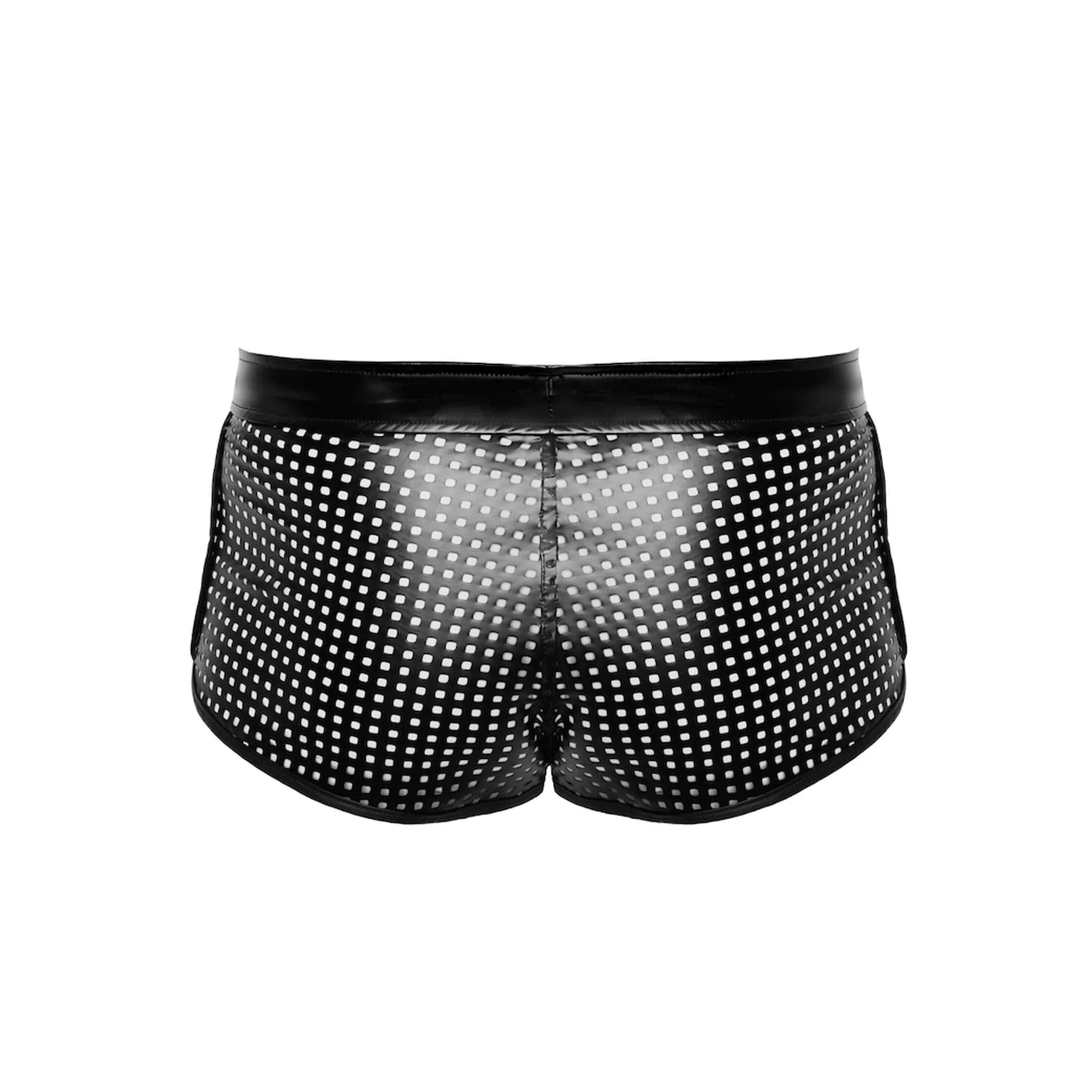 Short Mayhem homme wetlook perforé laçage avant haute qualité durable