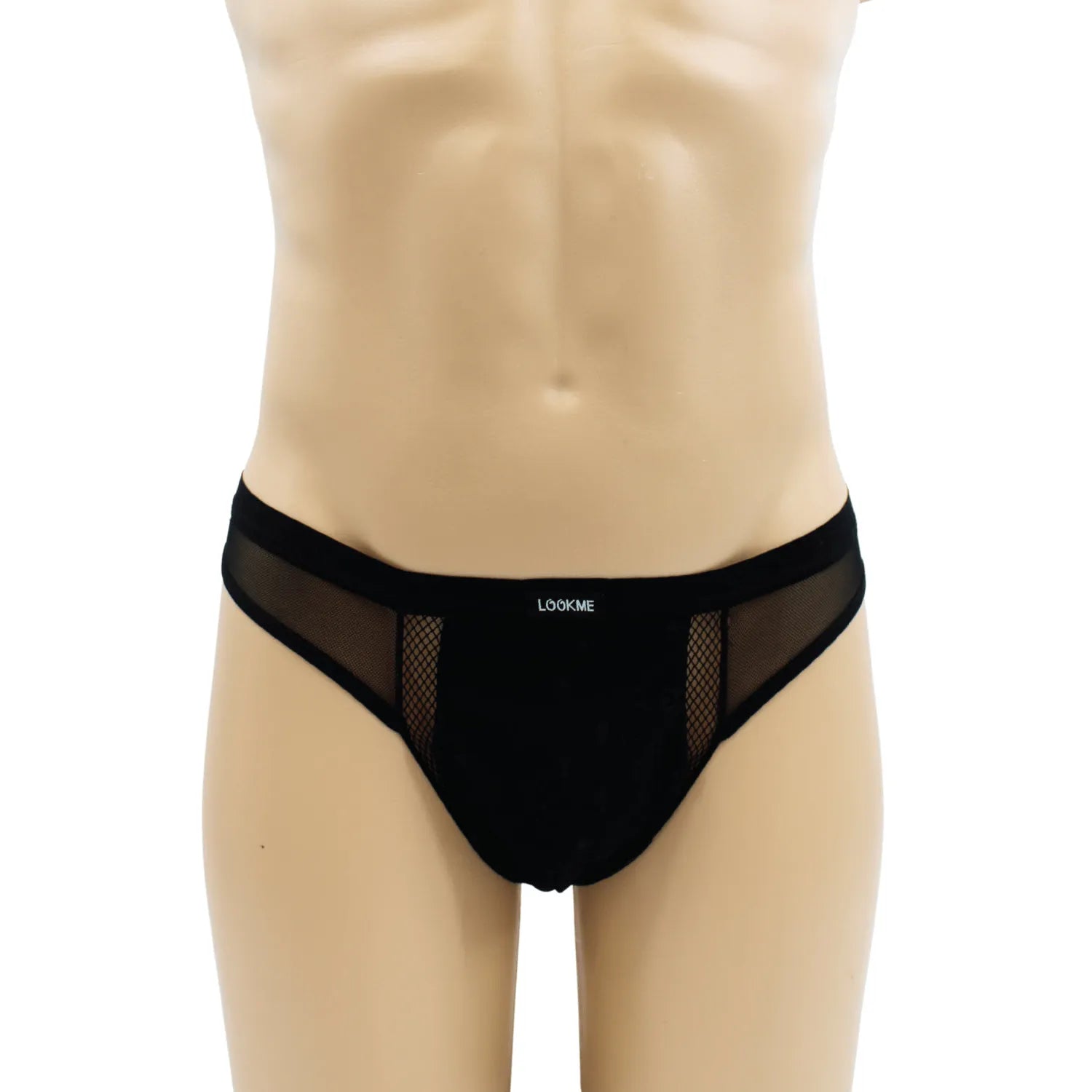 String Noir Homme Design Élégant Confortable Original LOOKME Matière Respirable Coupe Taille Basse Raffiné Chic Pour Occasions Spéciales 92% Polyester 8% Élasthanne