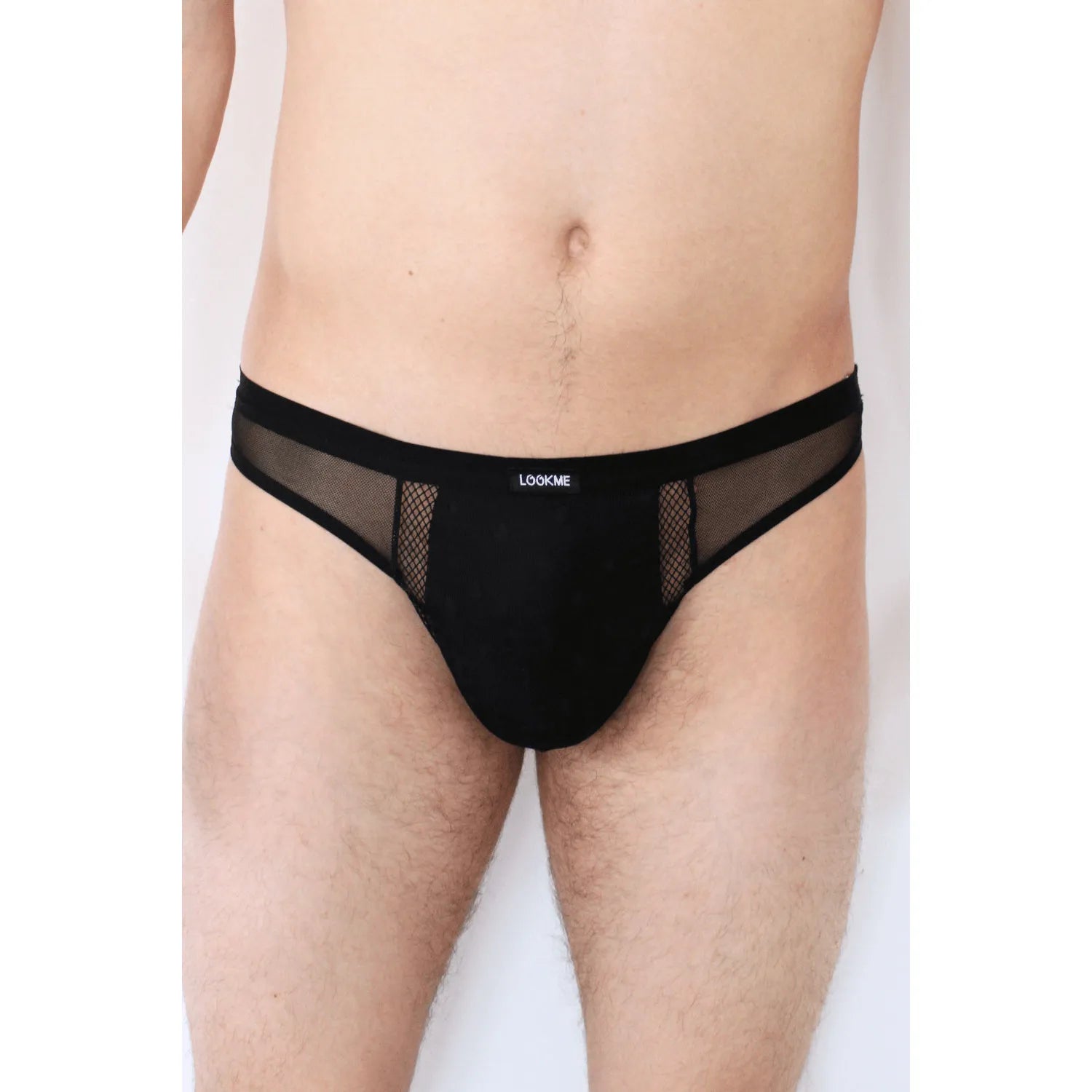 String Noir Homme Design Élégant Confortable Original LOOKME Matière Respirable Coupe Taille Basse Raffiné Chic Pour Occasions Spéciales 92% Polyester 8% Élasthanne