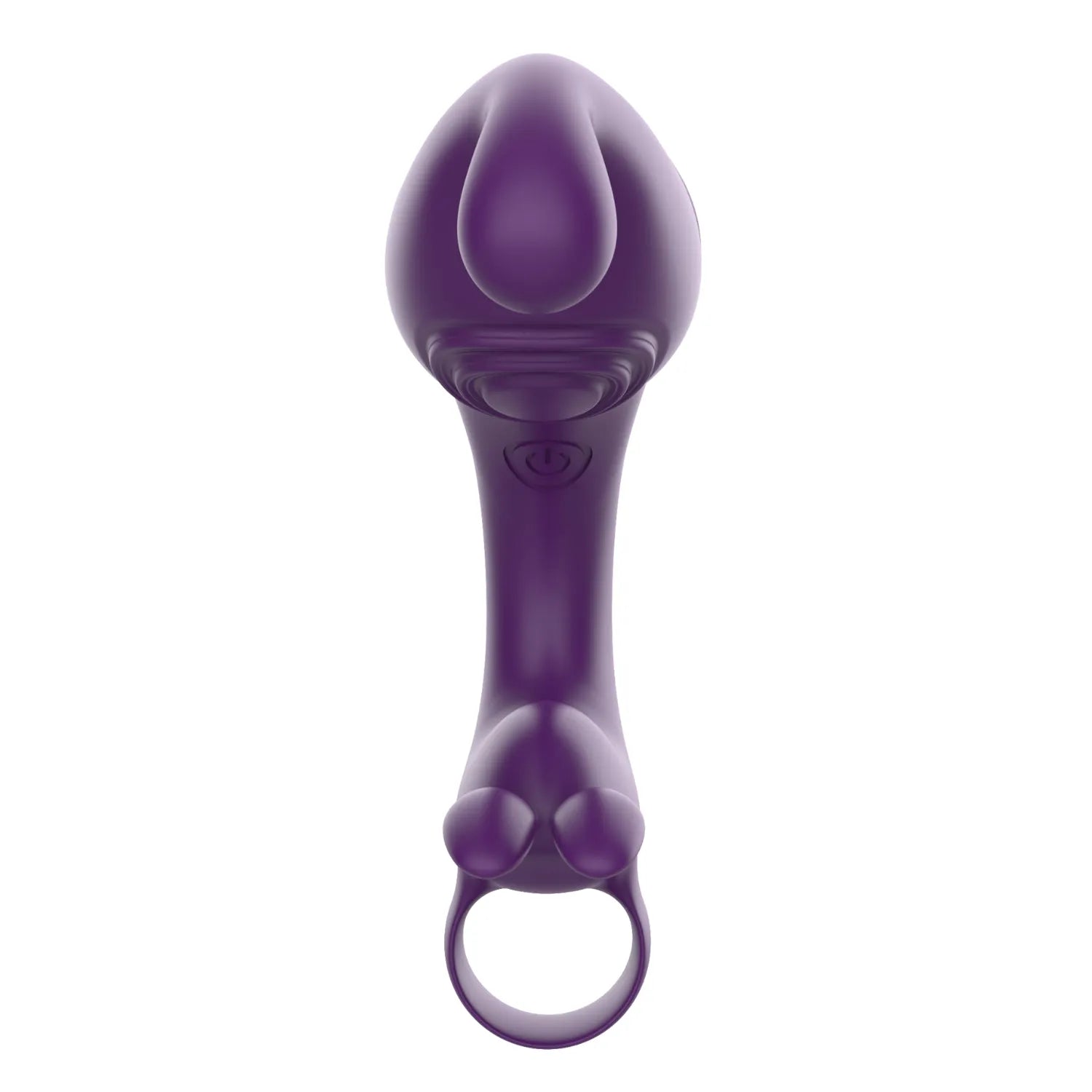 Doigt Vibrant INFERNO violet en silicone médical, double moteur, forme ergonomique, 10 modes, résistant à l'eau.