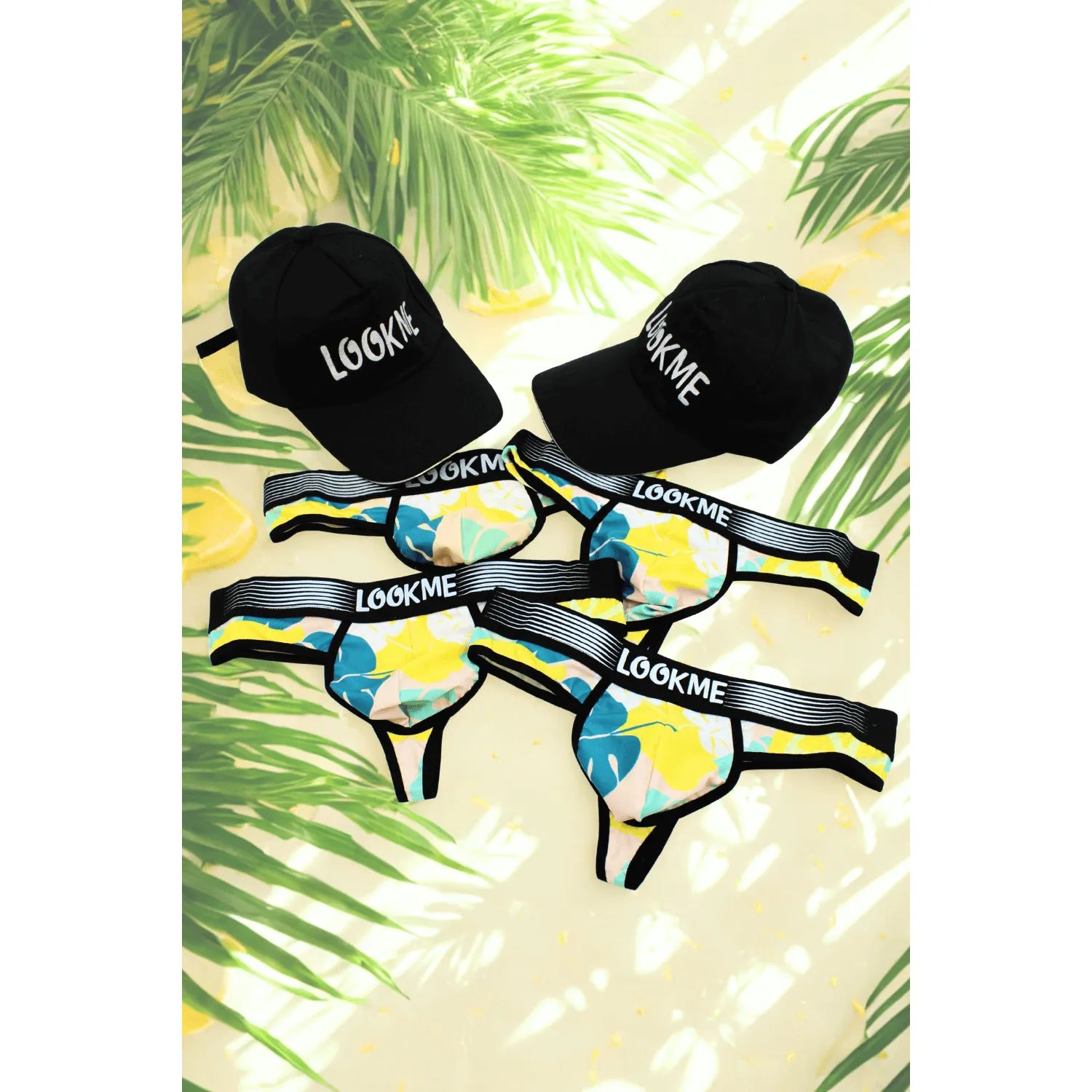 pack strings homme polyester elasthanne look me casquettes noires offertes