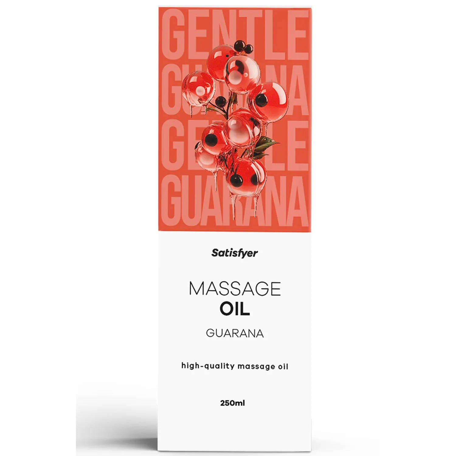 Huile de massage énergisante Guarana 250 ml Satisfyer parfum exotique stimulation sensorielle huile végétale high-tech bien-être intime femme couple