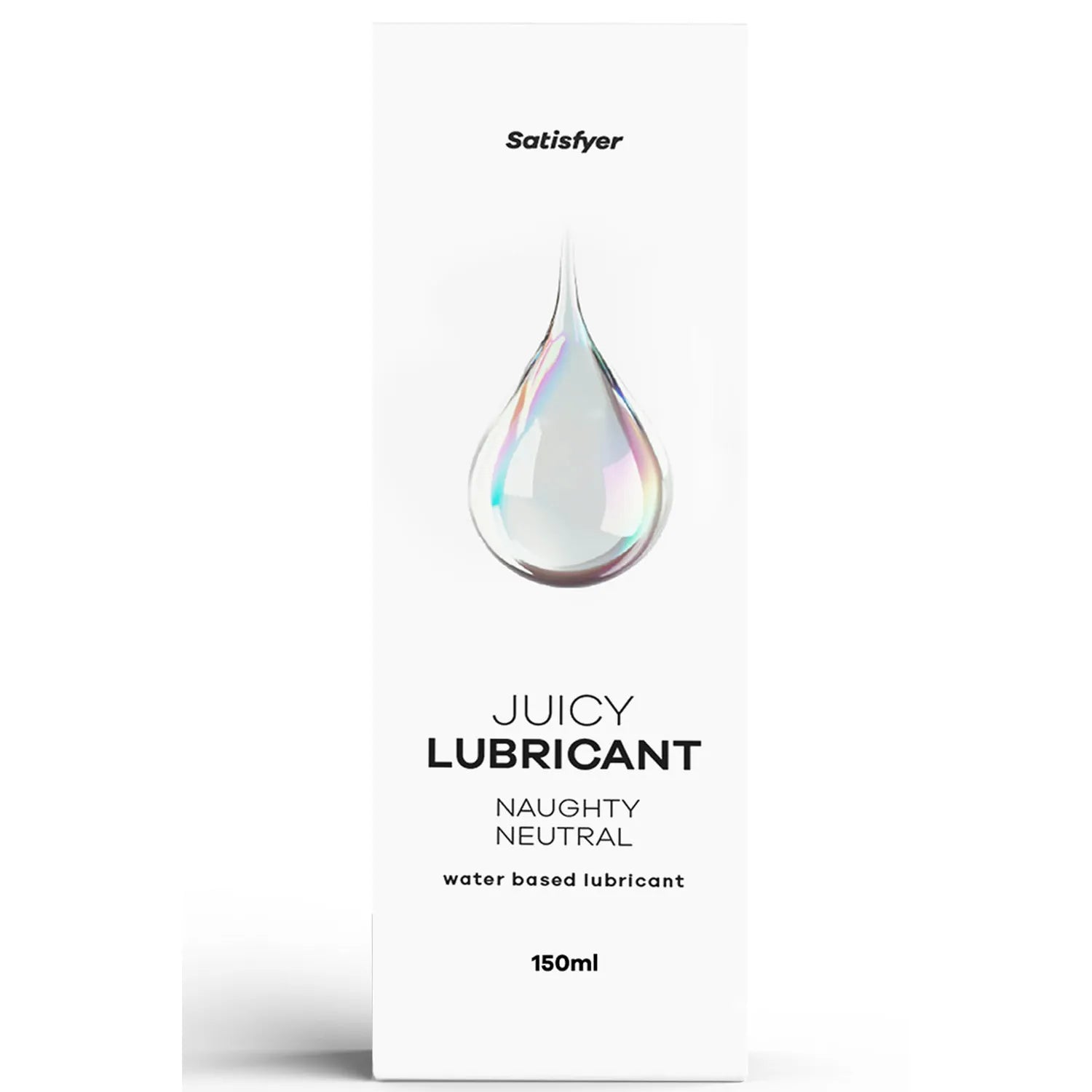 Lubrifiant intime à base d'eau neutre 150ml Juicy Naughty Neutral Satisfyer hypoallergénique pour sextoys condoms femmes couples