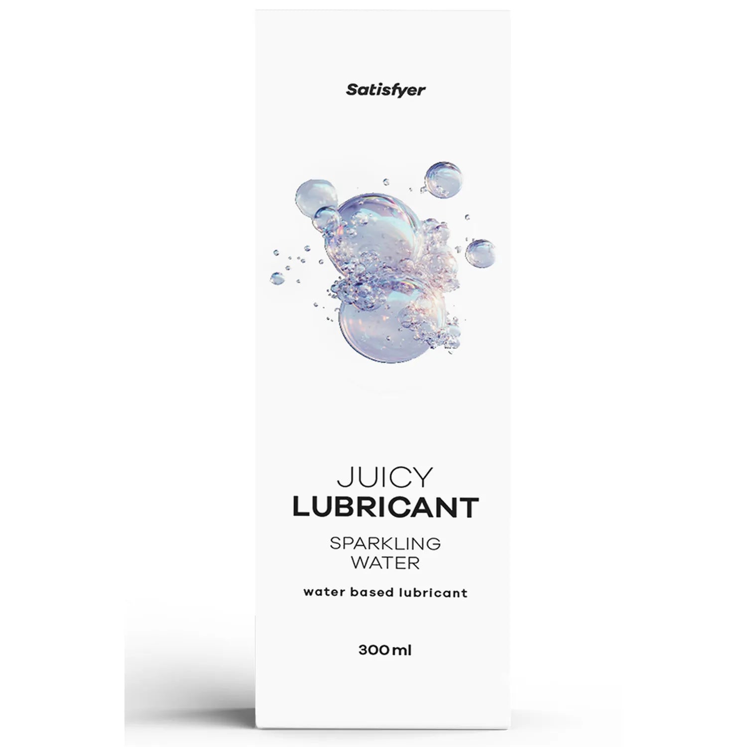 Lubrifiant à base d'eau Eau pétillante Satisfyer Sparkling Water 300ml texture fluide sensation rafraîchissante pour moments intimes duo solo sextoys