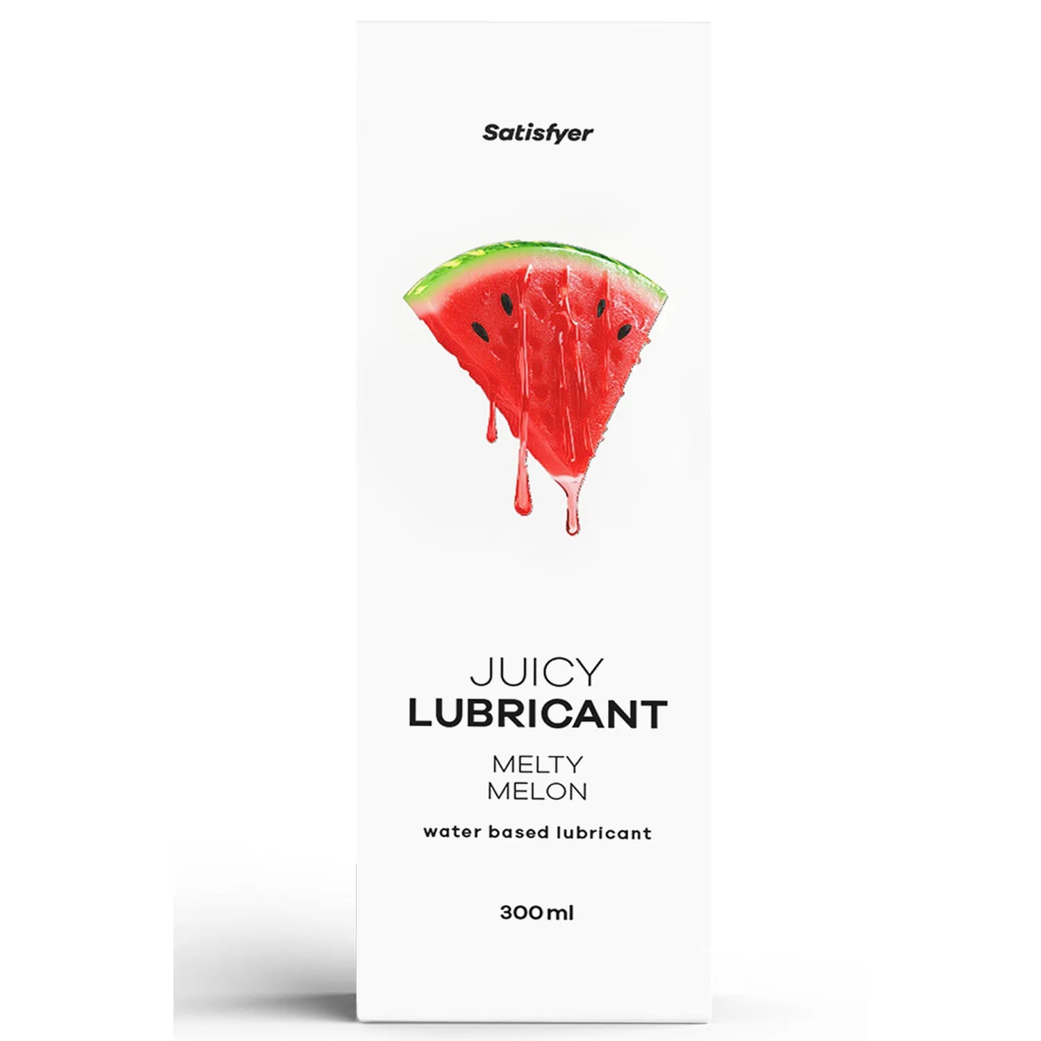 Lubrifiant à base d'eau Pastèque fondante 300 ml Satisfyer pour soirées intimes, sextoys et couples, sans parabens, hypoallergénique