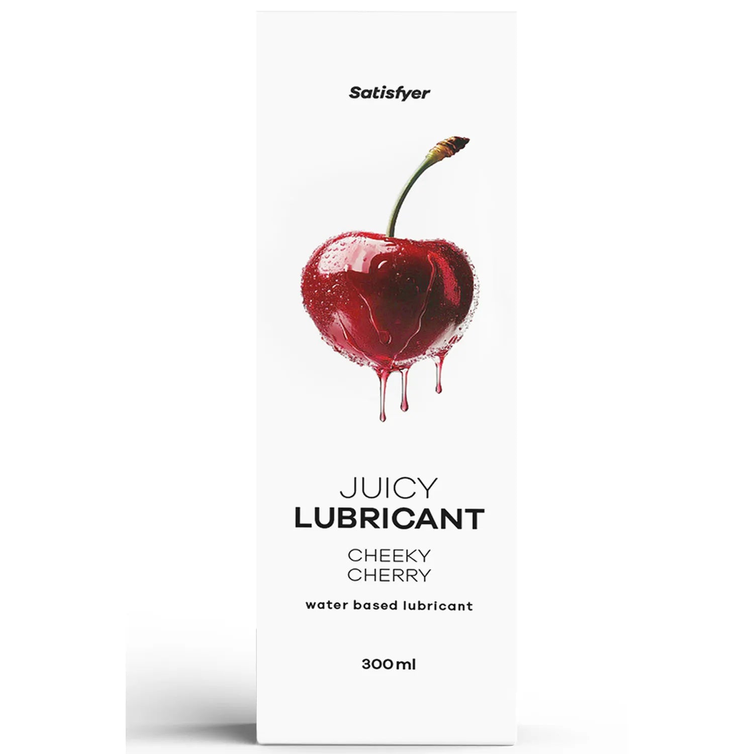 Lubrifiant à base d'eau Cerise coquine 300 ml Satisfyer - Formule douce, texture fluide, saveur fruitée - Intimité, sextoys, plaisir couple