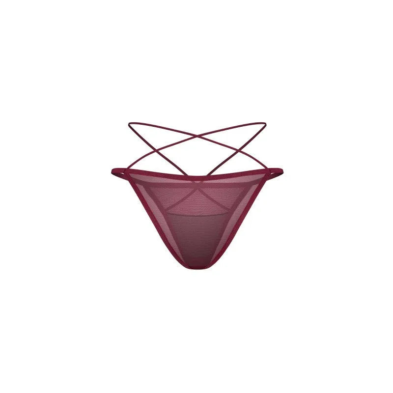 Parisel mini culotte bordeaux noir filet transparent détails élégants hanches