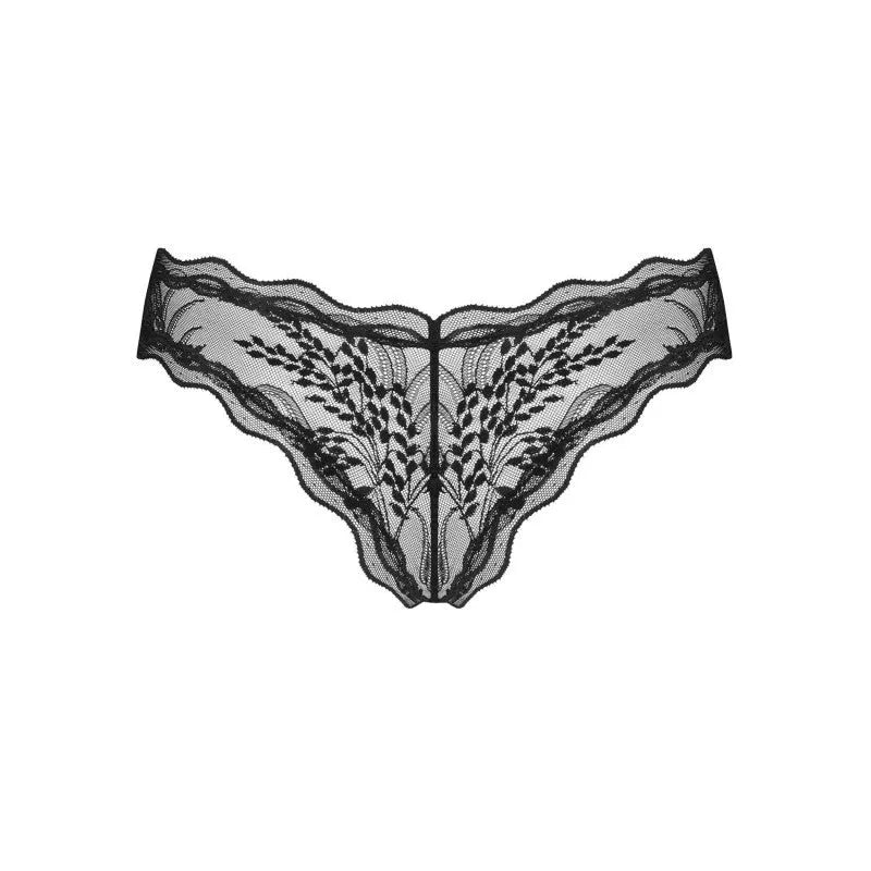 Mini culotte noire Perisia dentelle douce taille basse minimaliste