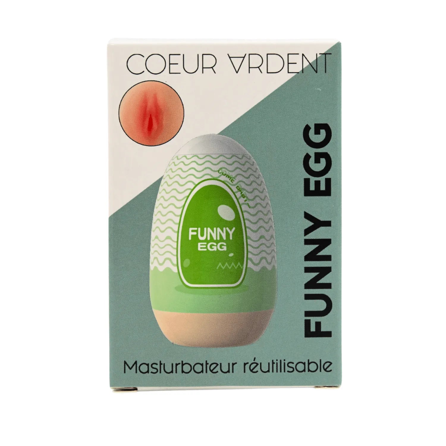 Masturbateur Réutilisable Vagin TPE Doux Extensible Intime Adulte Funny Egg
