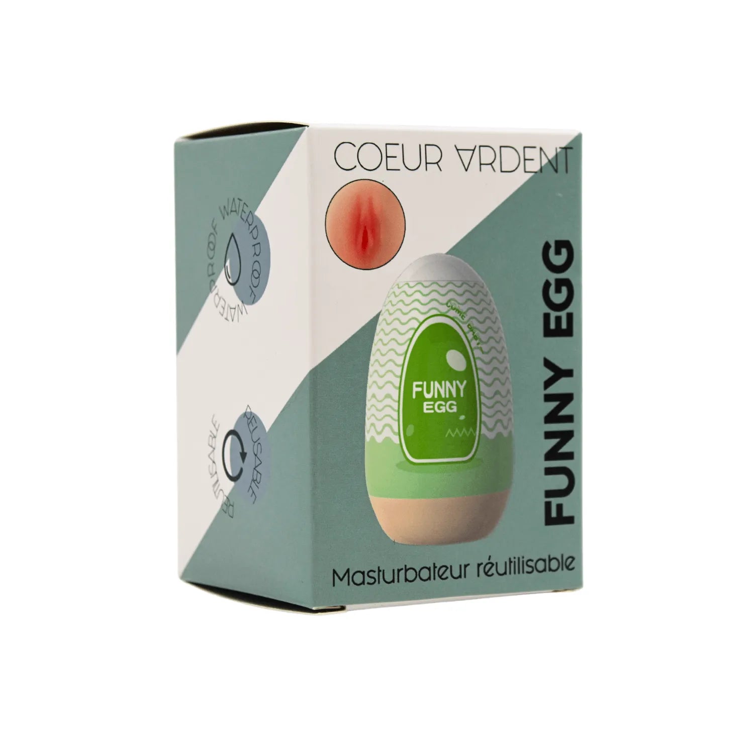Masturbateur Réutilisable Vagin TPE Doux Extensible Intime Adulte Funny Egg