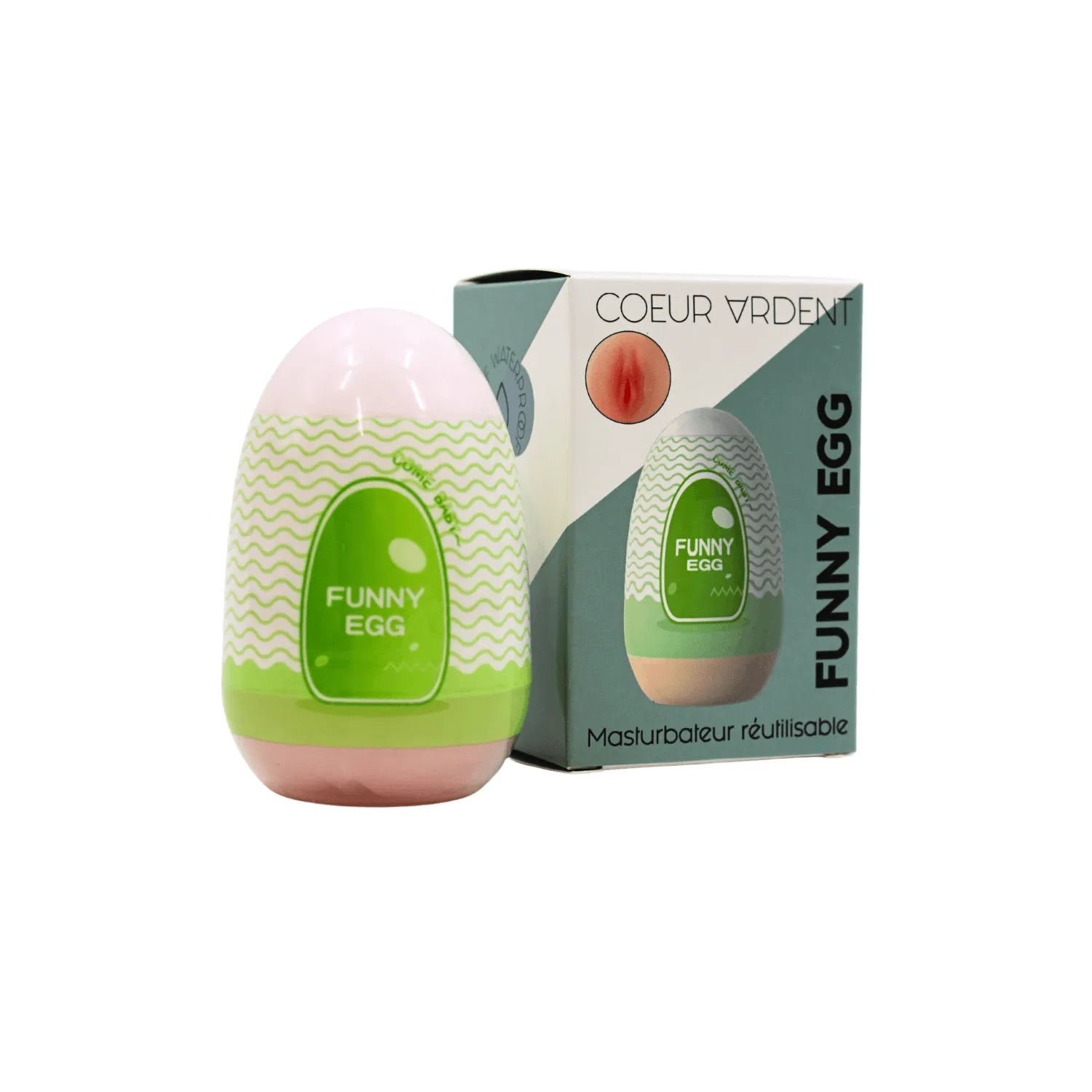Masturbateur Réutilisable Vagin TPE Doux Extensible Intime Adulte Funny Egg