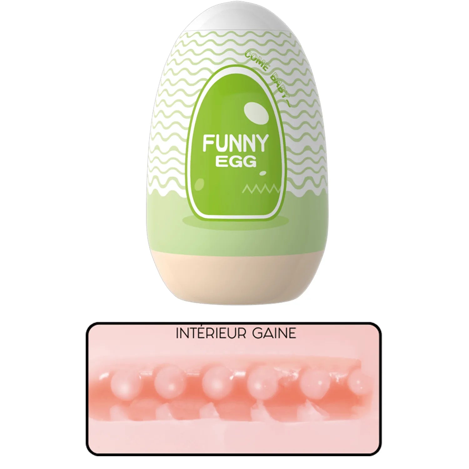 Masturbateur Réutilisable Vagin TPE Doux Extensible Intime Adulte Funny Egg