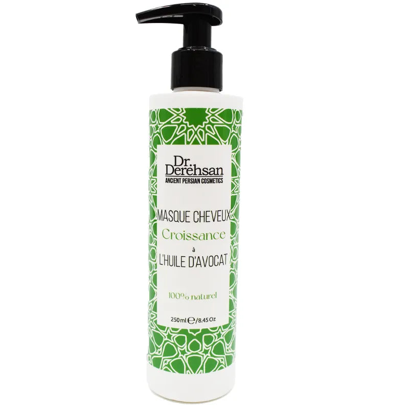 Masque capillaire naturel huile avocat croissance cheveux brillants hydratés 250ml