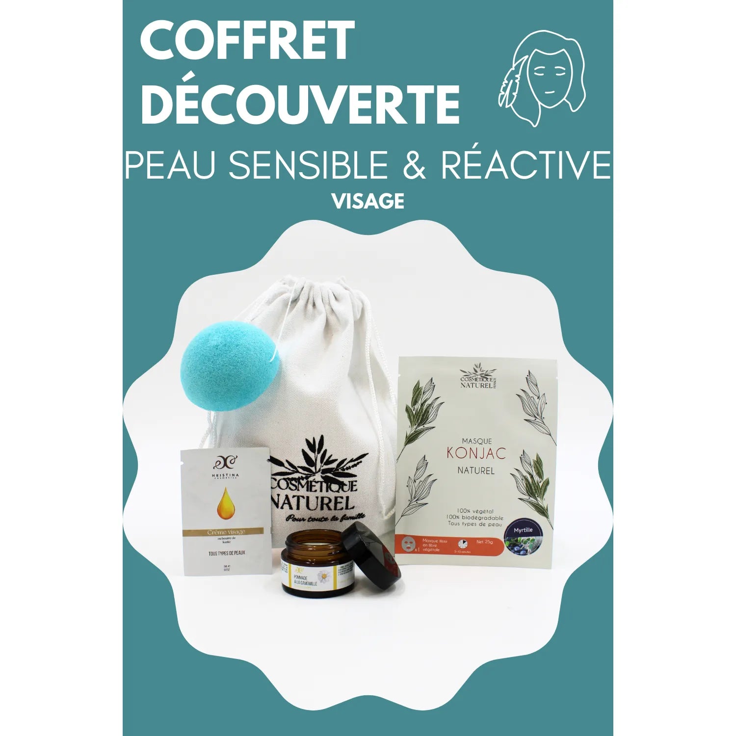 Coffret découverte soins naturels peaux sensibles réactives hydratation protection apaisement