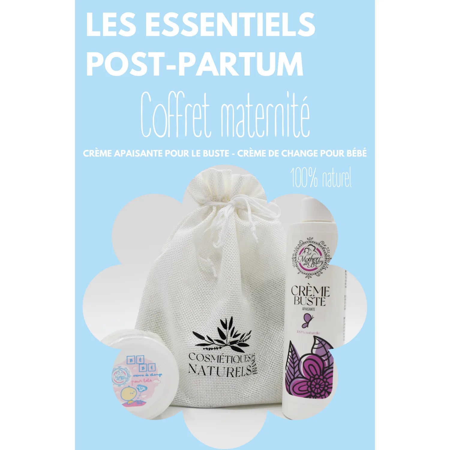 Coffret post-partum crème apaisante grossesse allaitement crème change bébé naturelle