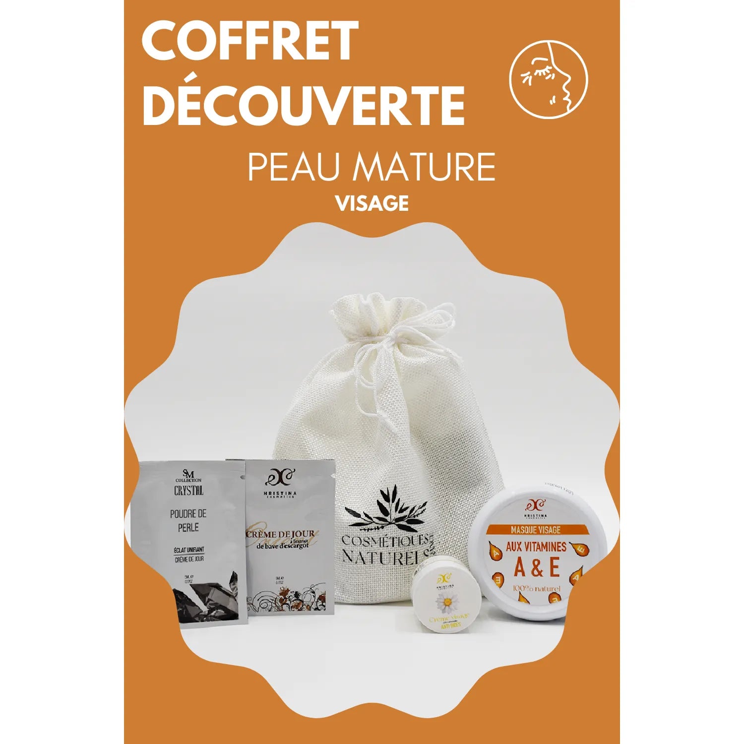 Coffret soins visage naturel anti-rides peaux matures vitamines kaolin collagène