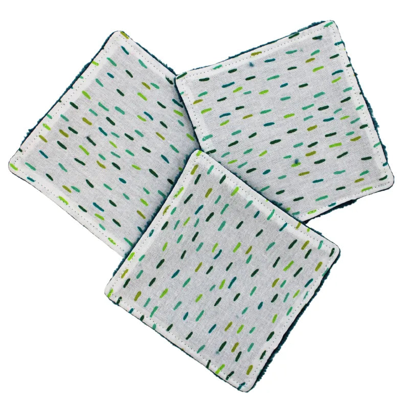 Lot 3 cotons démaquillants lavables éponge bambou ultra doux visage