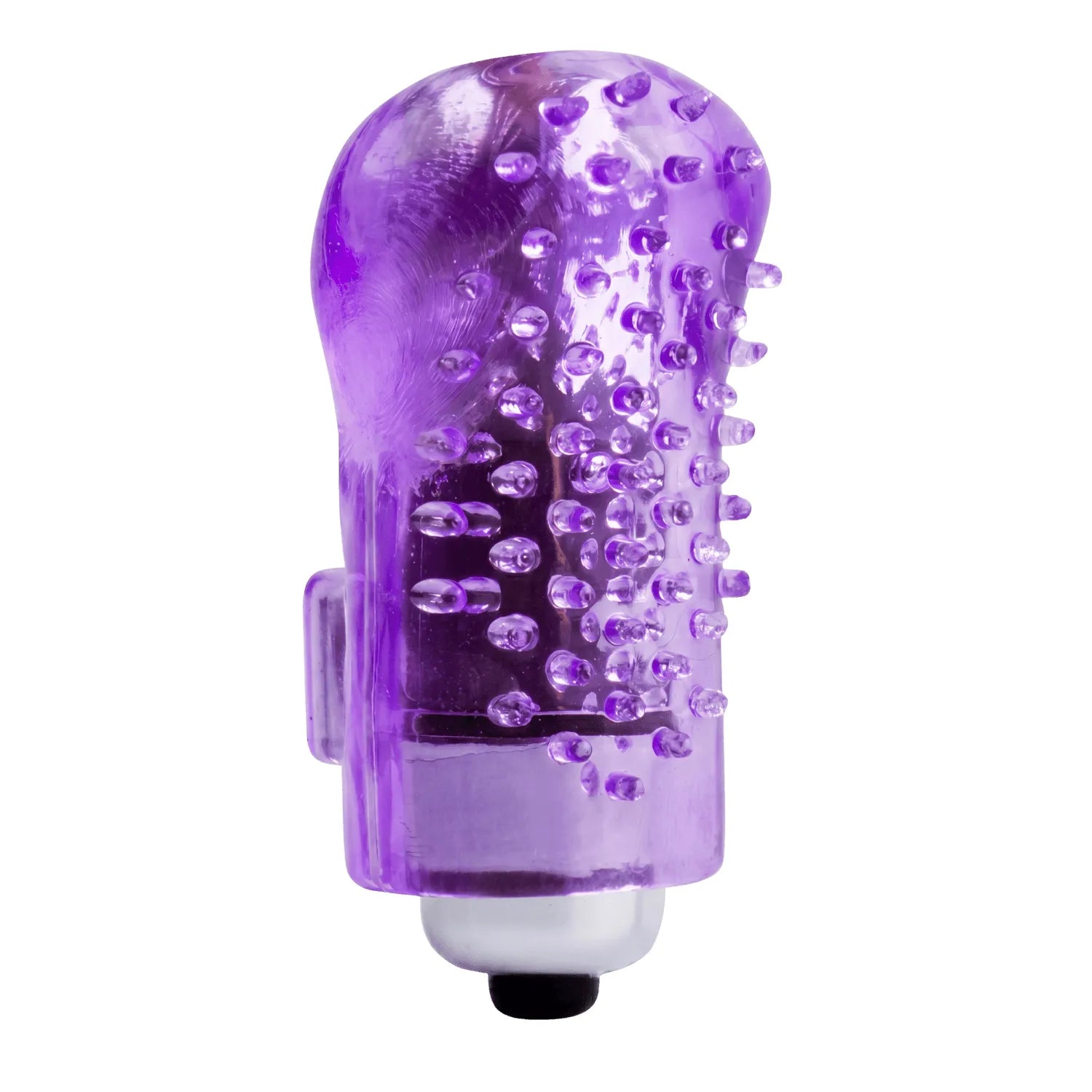 Doigt Vibrant Violet Translucide TPE Manchon Texturé Bullet Puissant Précis