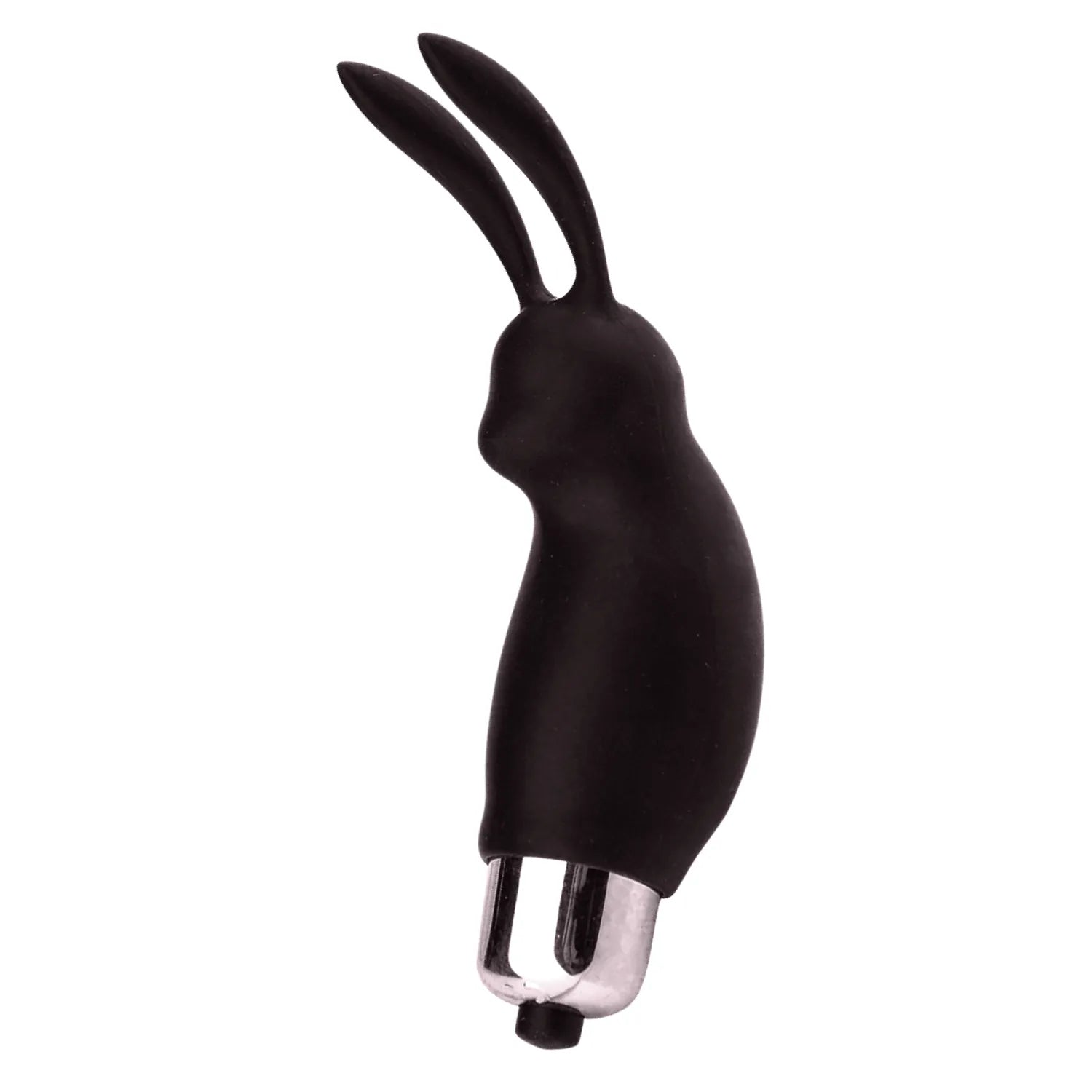 Mini Stimulateur Clitoridien Silicone Doux Vibrations Puissantes Lapin Noir Discret