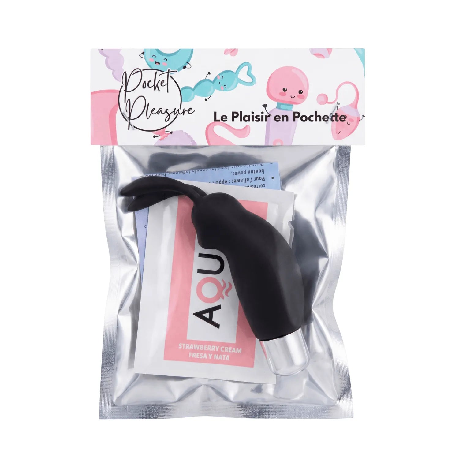 Mini Stimulateur Clitoridien Silicone Doux Vibrations Puissantes Lapin Noir Discret