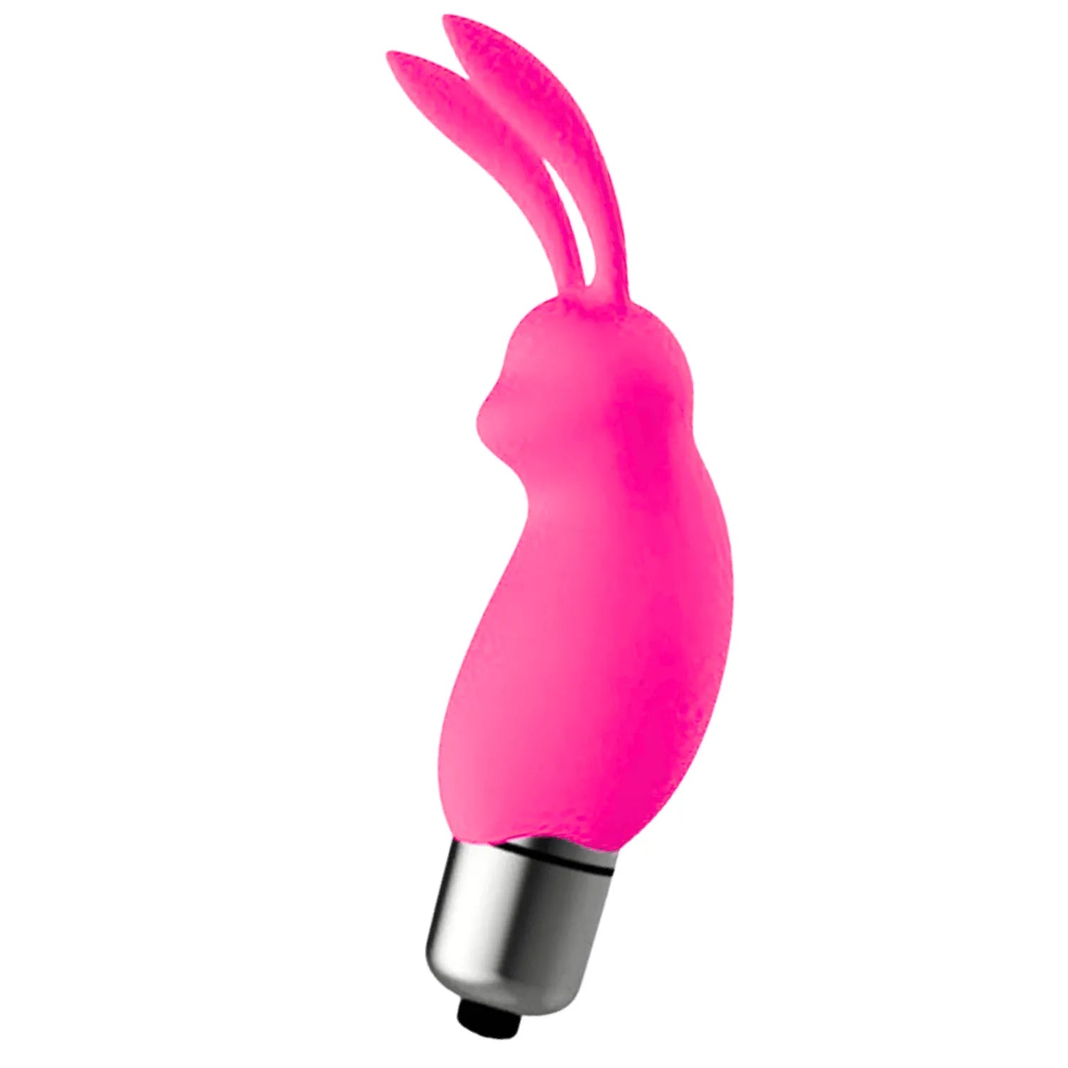 Mini stimulateur clitoridien silicone doux oreilles lapin rose puissant compact
