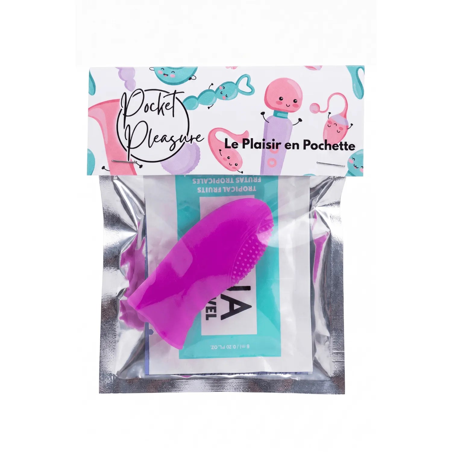 Doigt chinois rose en silicone texturé, hypoallergénique, ergonomique, pour stimulation sensorielle précise et plaisir opt...
