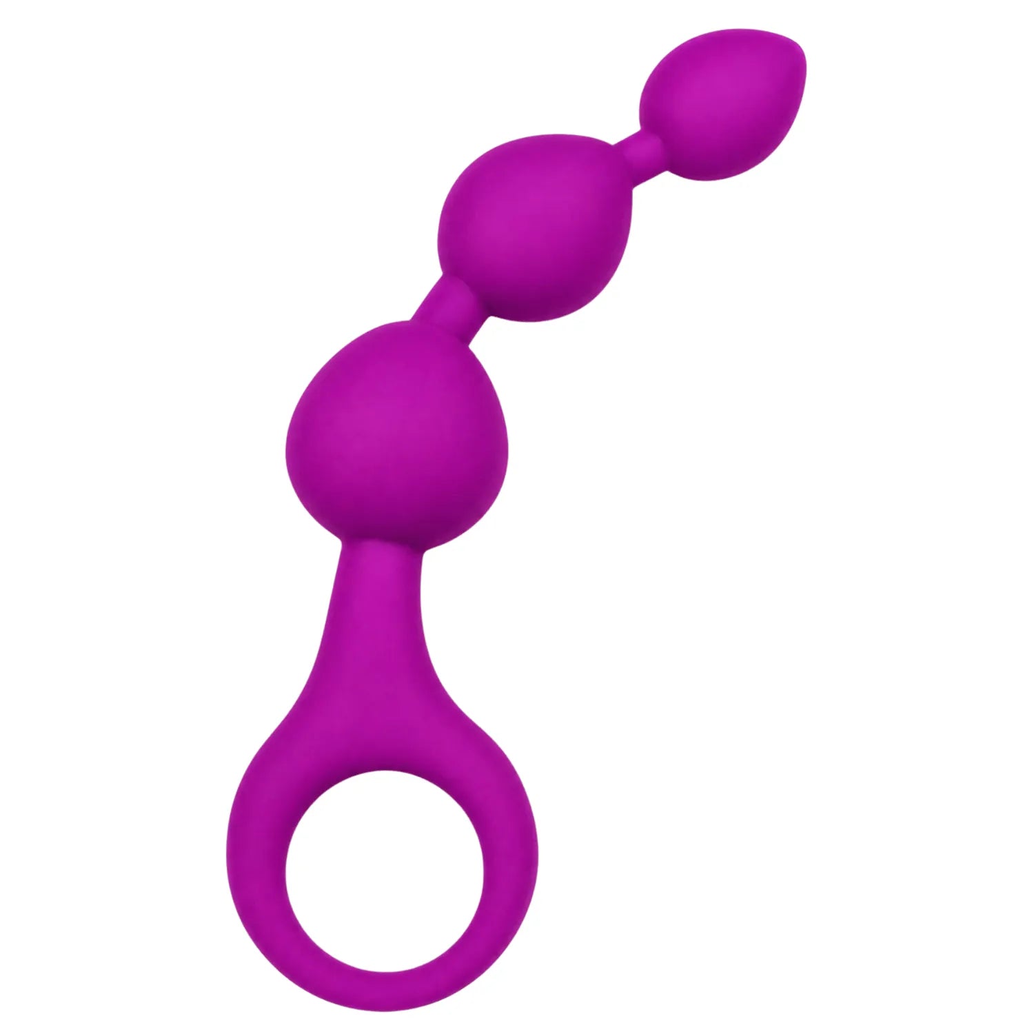 Chapelet Anal 3 Boules Silicone Fuchsia Progressif Débutants Ergonomique 9,5 cm