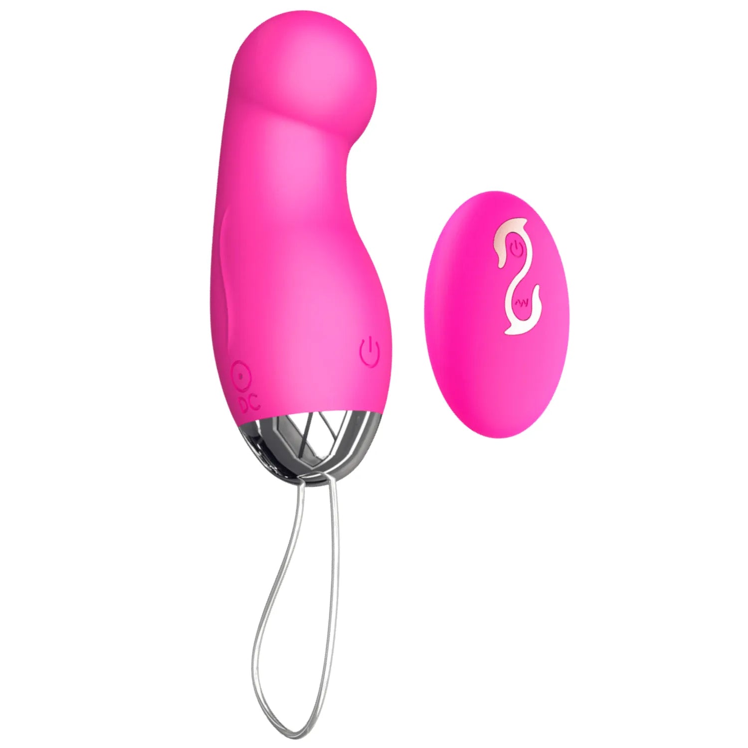 Œuf Vibrant Télécommandé Silicone Ergonomique Rose Rechargeable USB 10 Modes Plaisir Couple