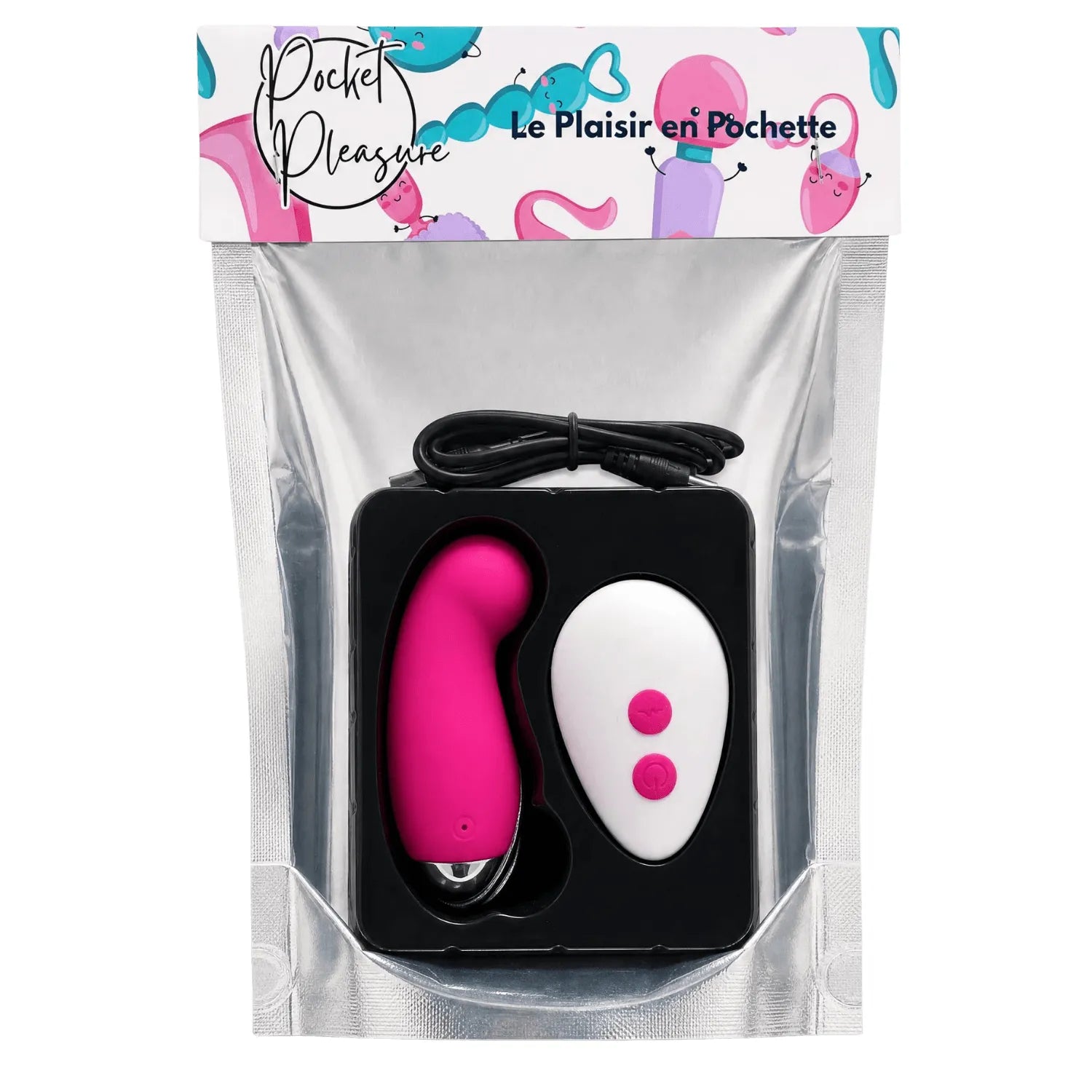 Œuf Vibrant Télécommandé Silicone Ergonomique Rose Rechargeable USB 10 Modes Plaisir Couple