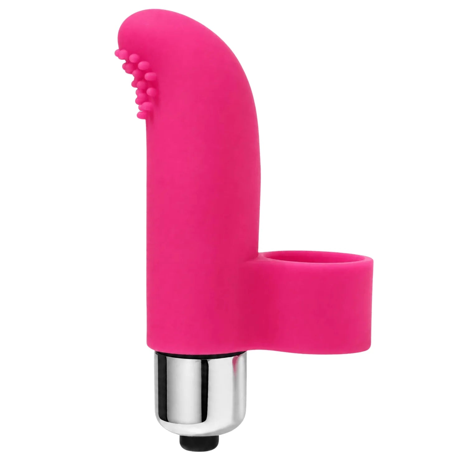 Doigt Chinois Vibrant Rose Fuchsia Silicone Picots Stimulation Clitoridienne Puissante